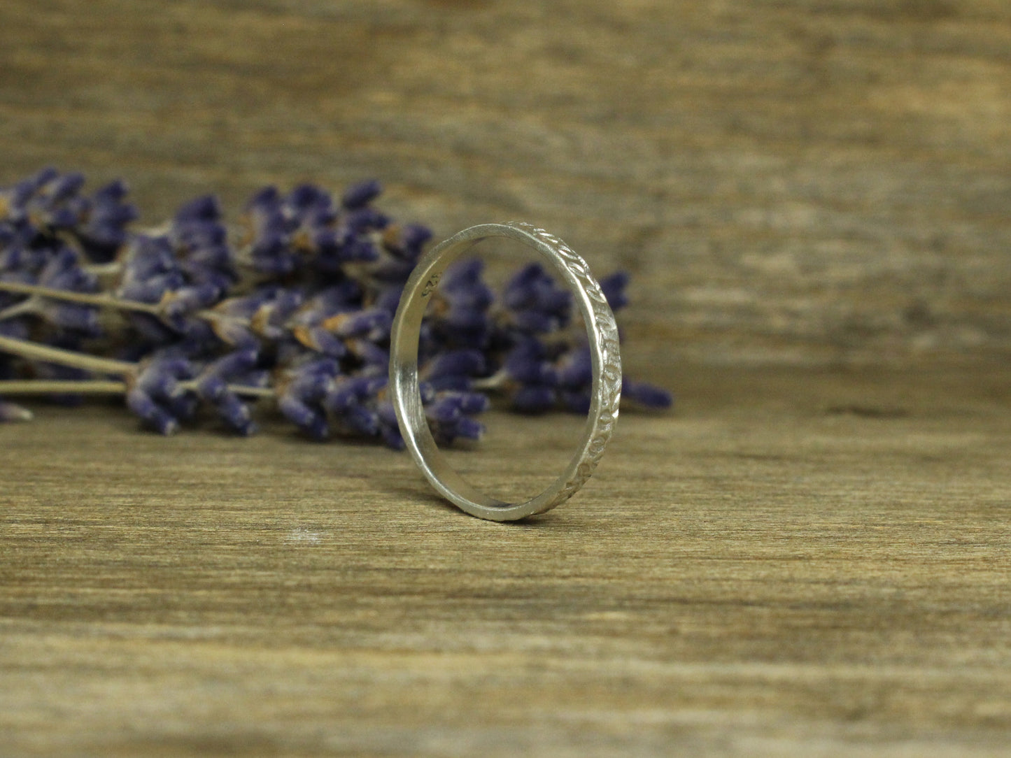 Wildflowers Band in Recycled Sterling Silver