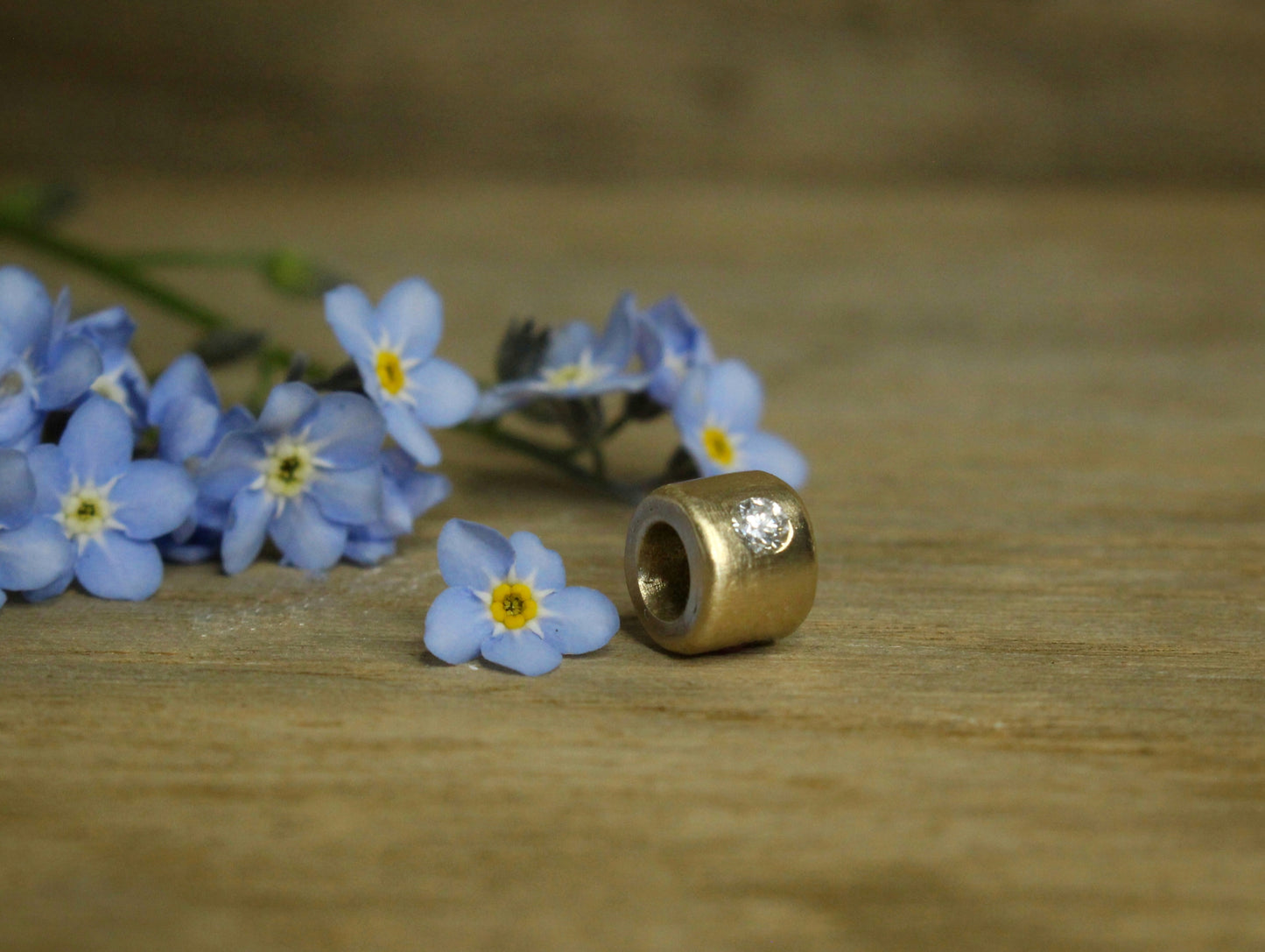 Little Cutie Bead Charm Spacer Gold & Gems
