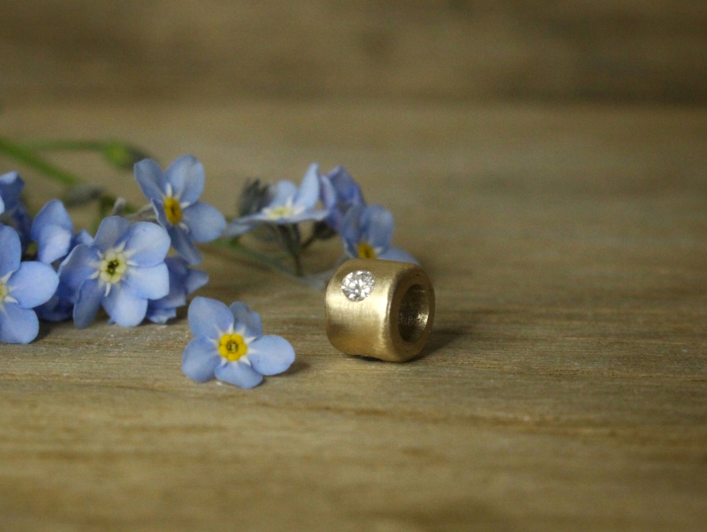 Little Cutie Bead Charm Spacer Gold & Gems