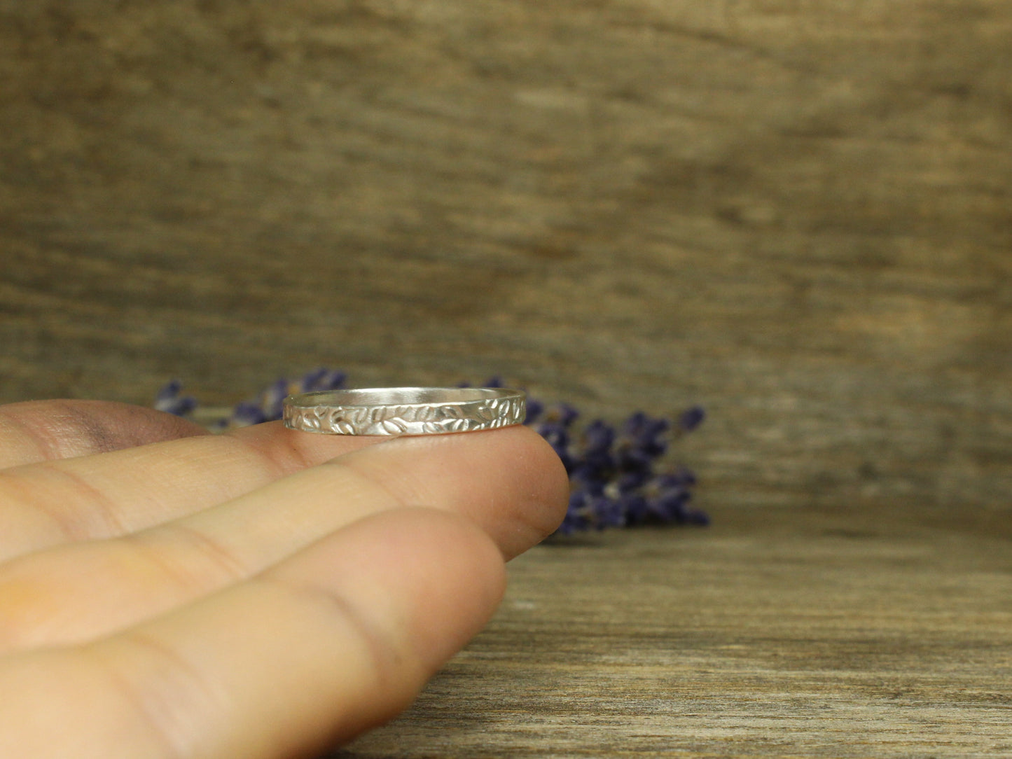 Wildflowers Band in Recycled Sterling Silver