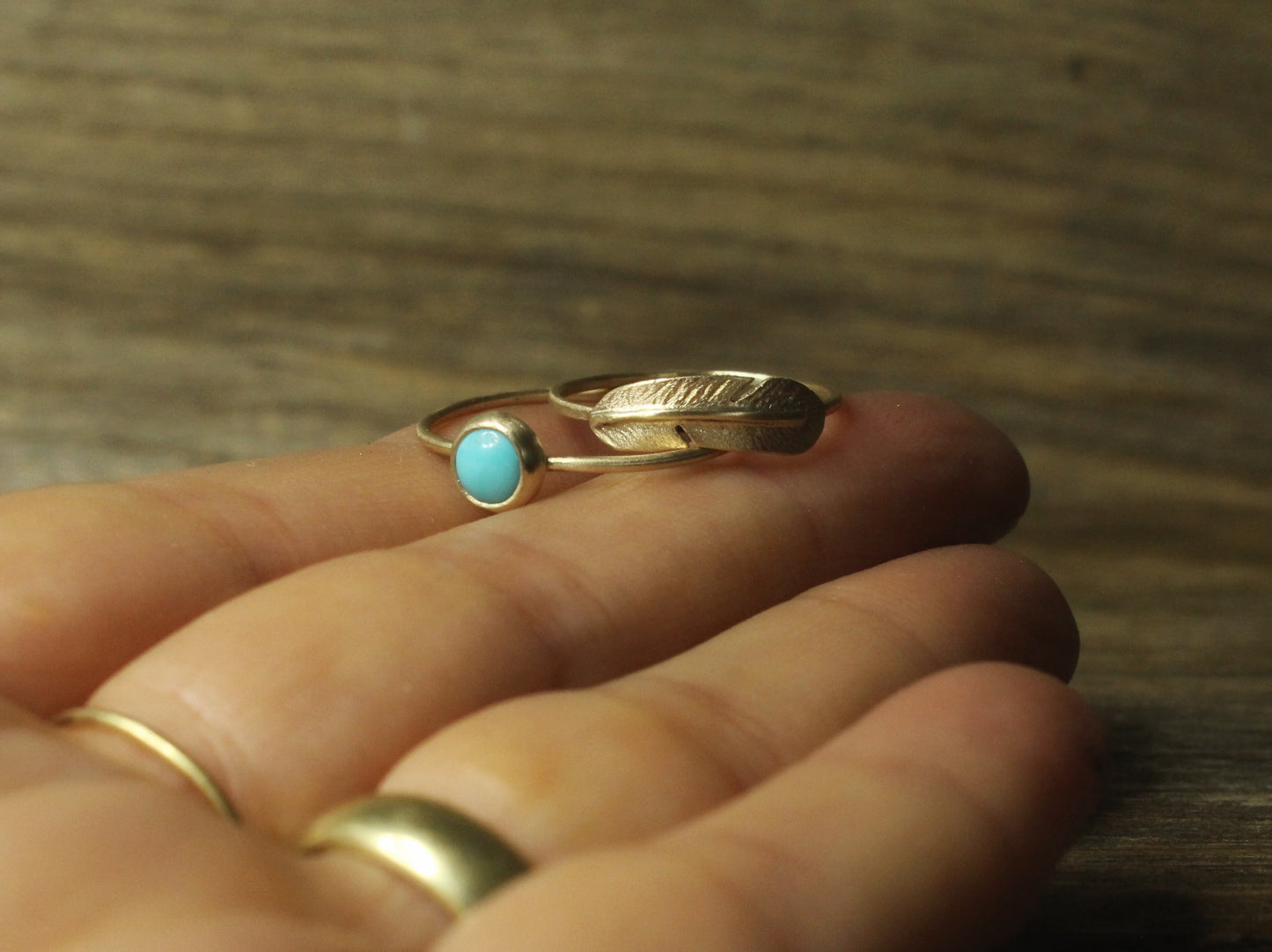 American Turquoise Ring in 9ct Gold