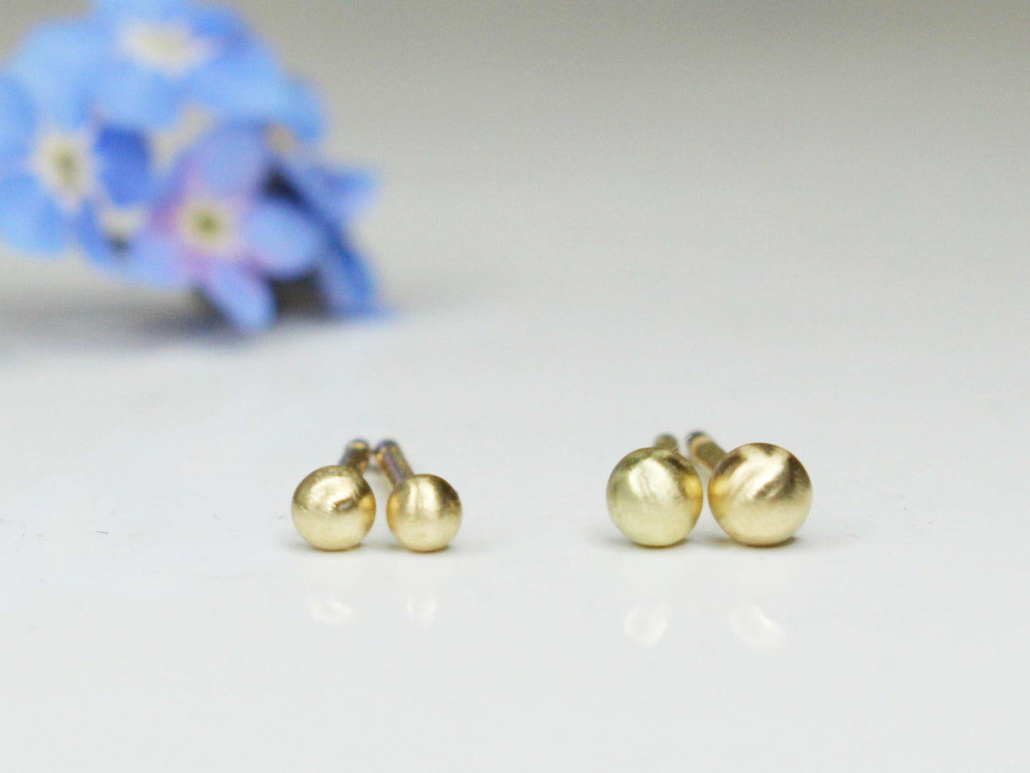 Tiny Studs in 9ct or 14ct or 18ct Solid Yellow Gold