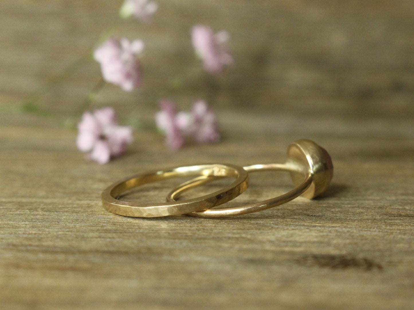Rosae Ring with Fair Trade Rose Quartz in 9ct Gold
