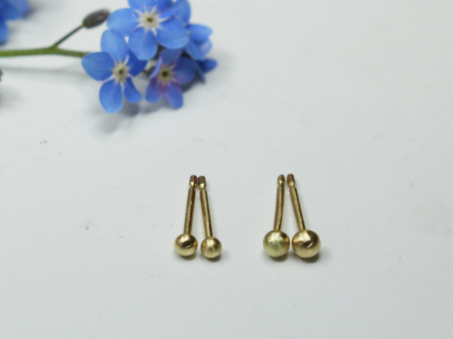 Tiny Studs in 9ct or 14ct or 18ct Solid Yellow Gold