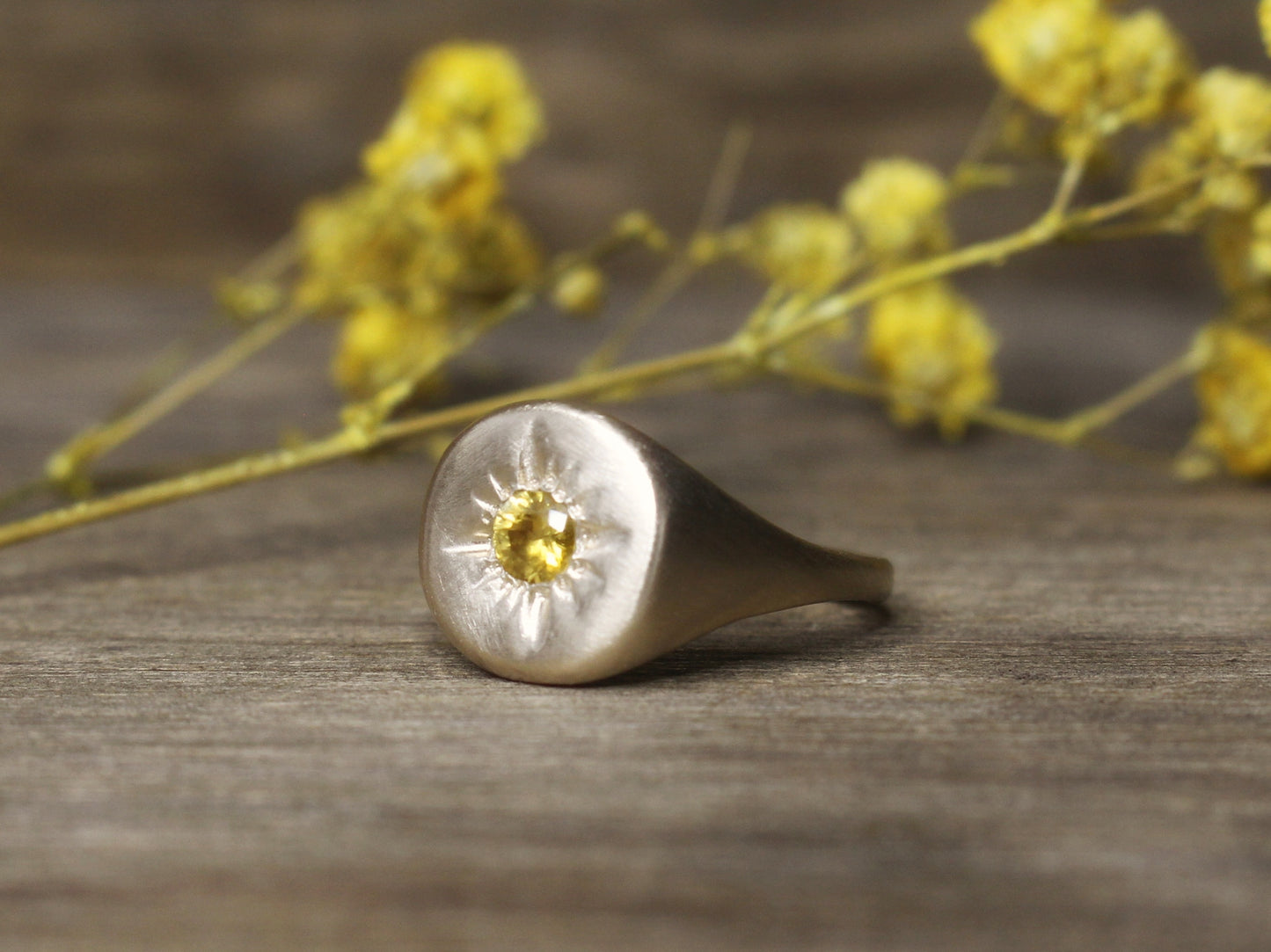 Sonnet Signet Ring in 9ct or 14ct or 18ct Solid Gold