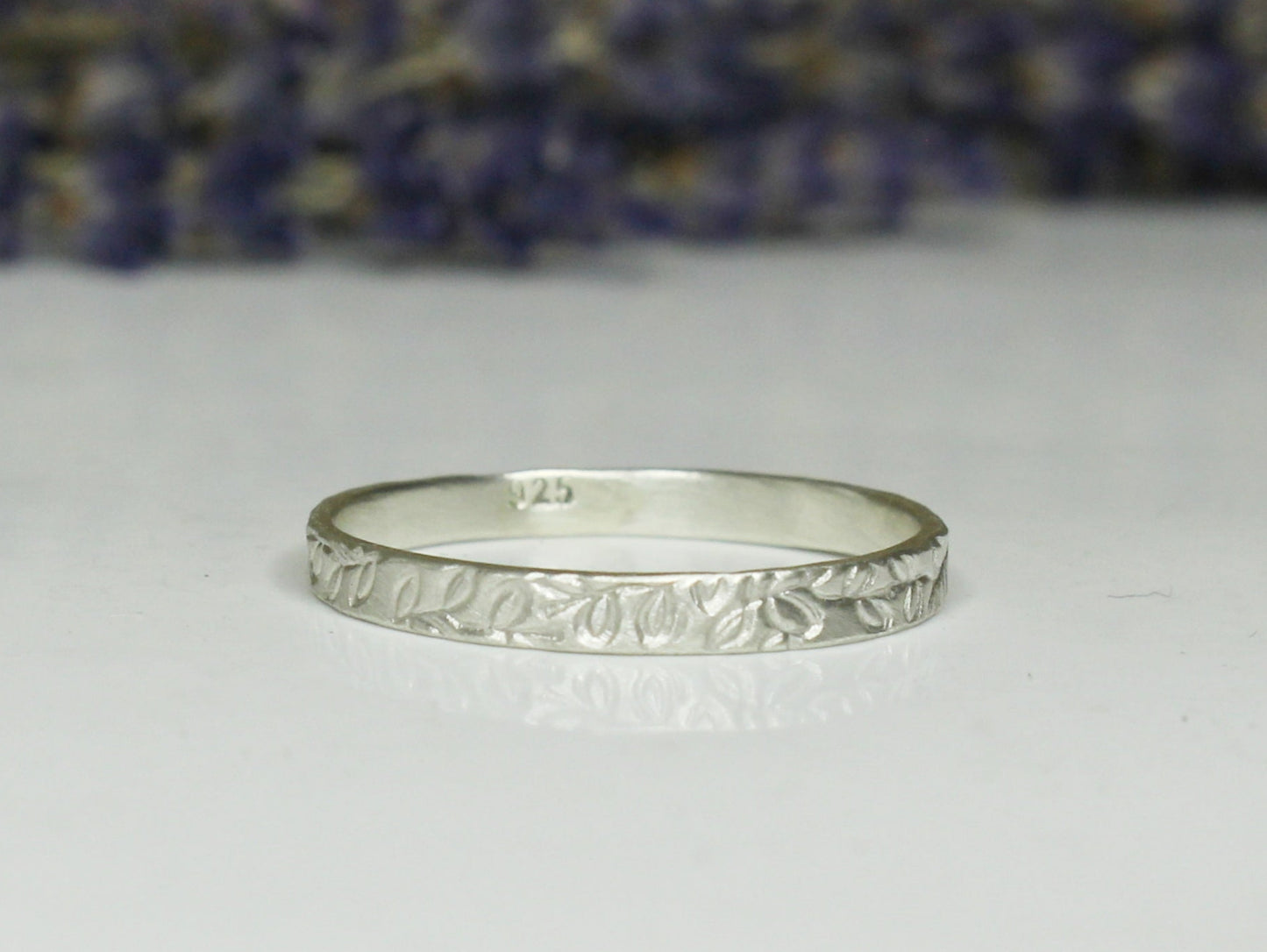 Wildflowers Band in Recycled Sterling Silver