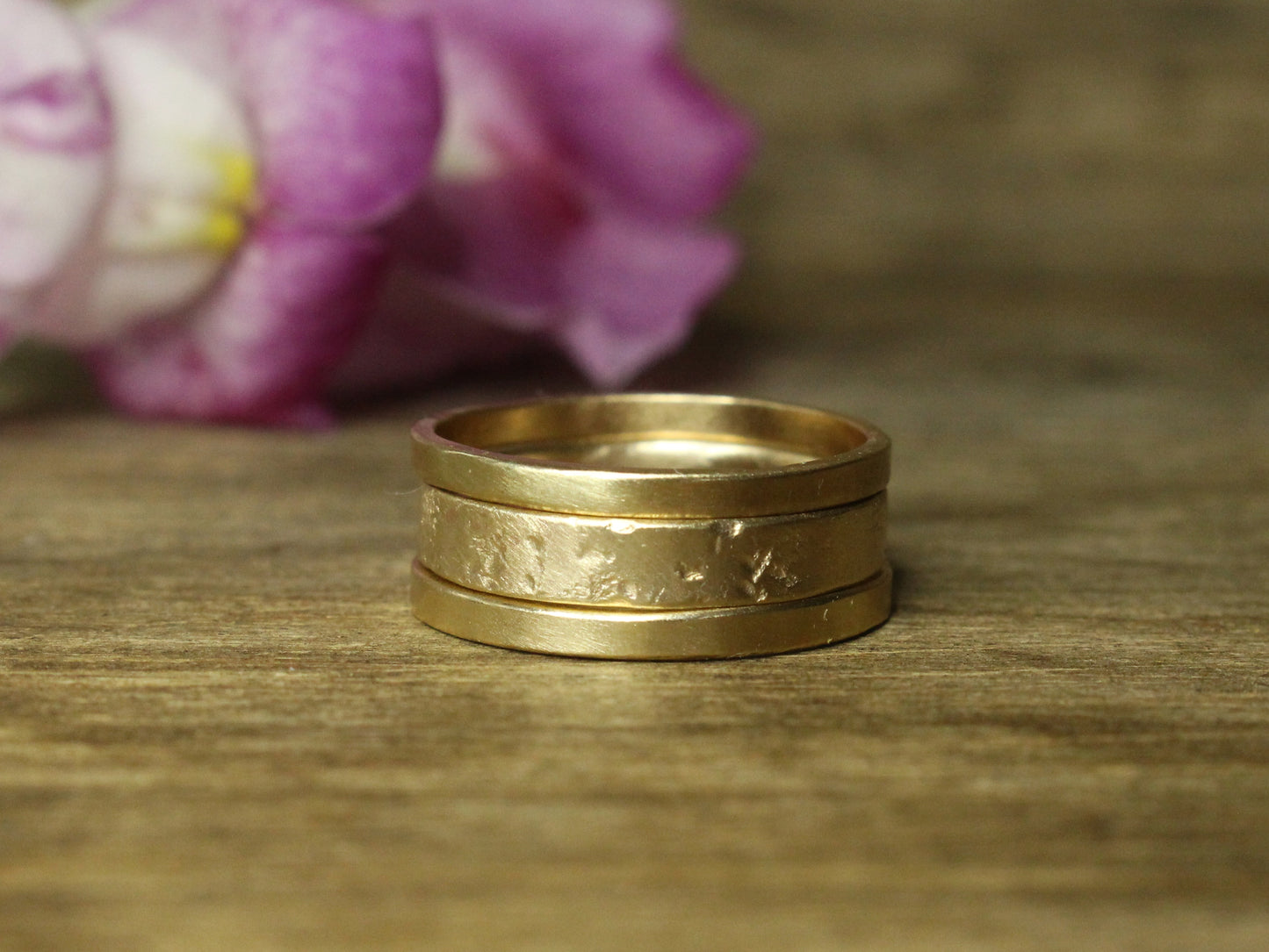 Rustic Band in 9ct or 14ct or 18ct Solid Gold