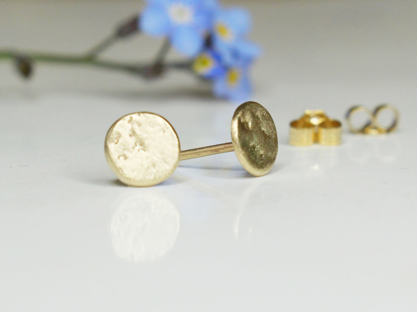 Lunae Studs in 9ct or 14ct or 18ct Gold