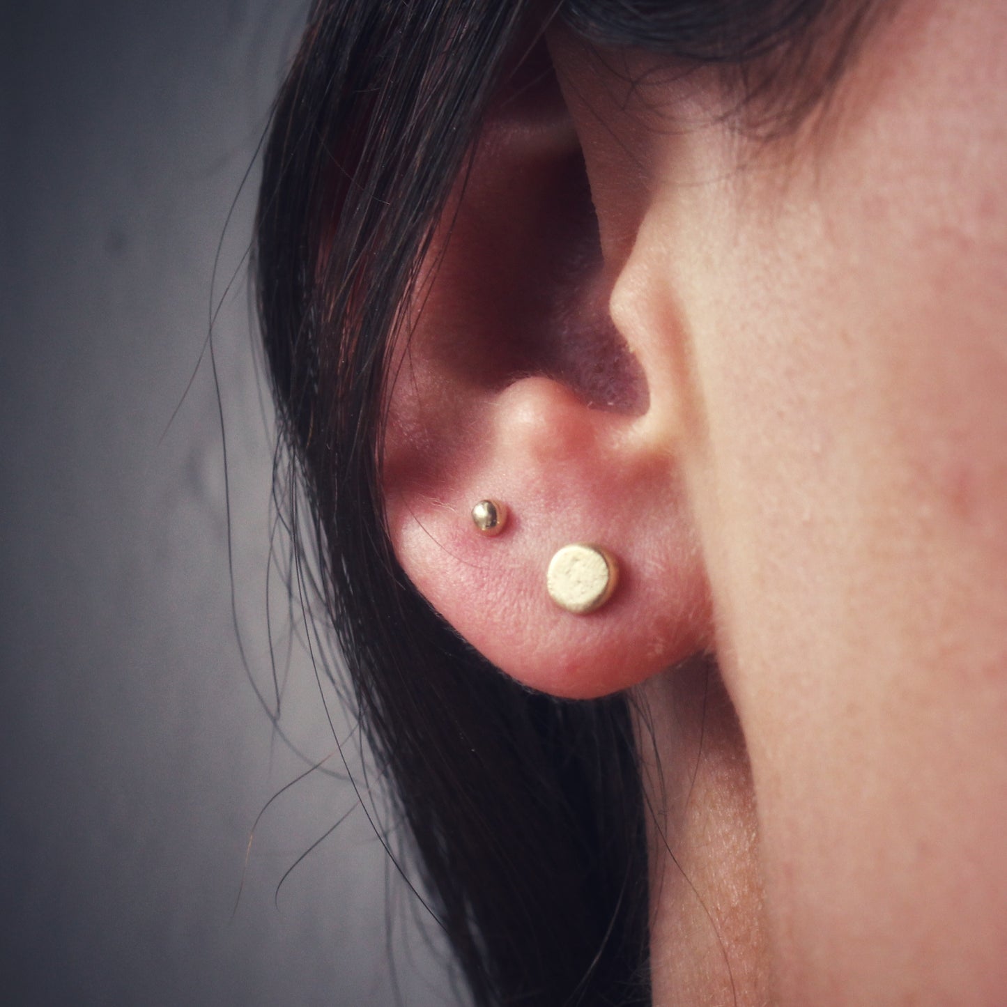 Lunae Studs in 9ct or 14ct or 18ct Gold