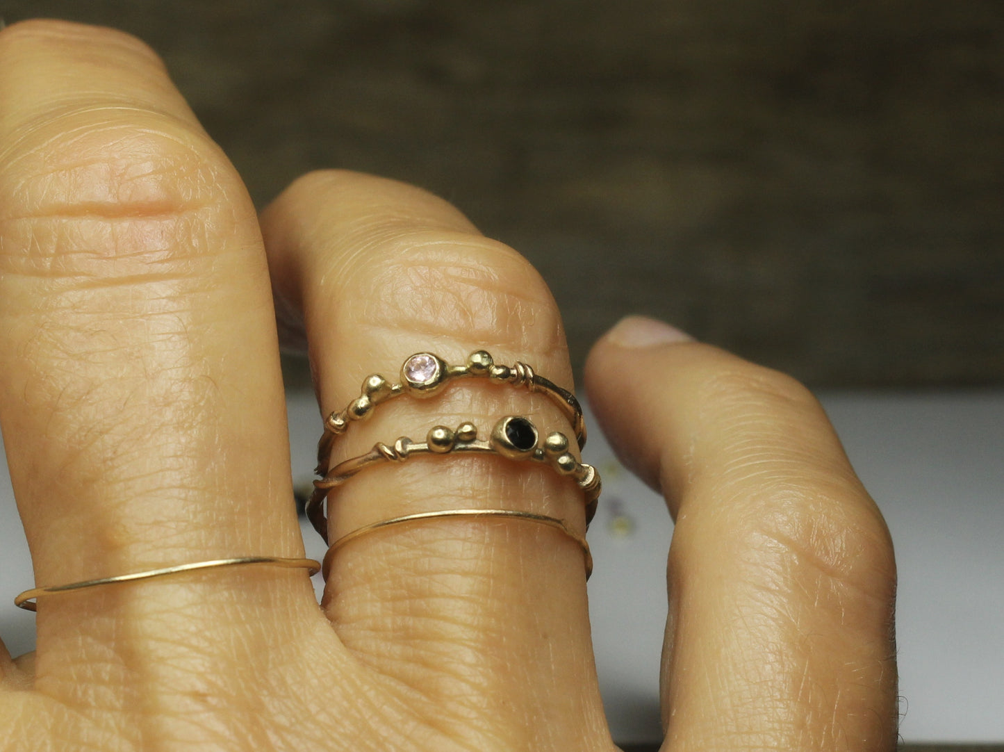 Entwined Ring with Fair Trade Gemstone