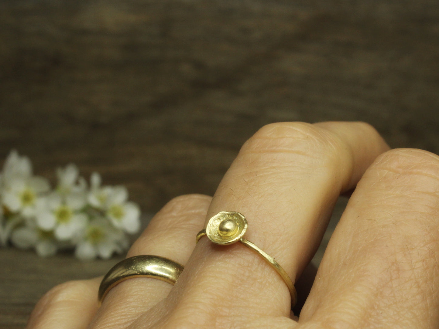 Sweetheart Flower Ring in 9ct or 14ct or 18ct Gold