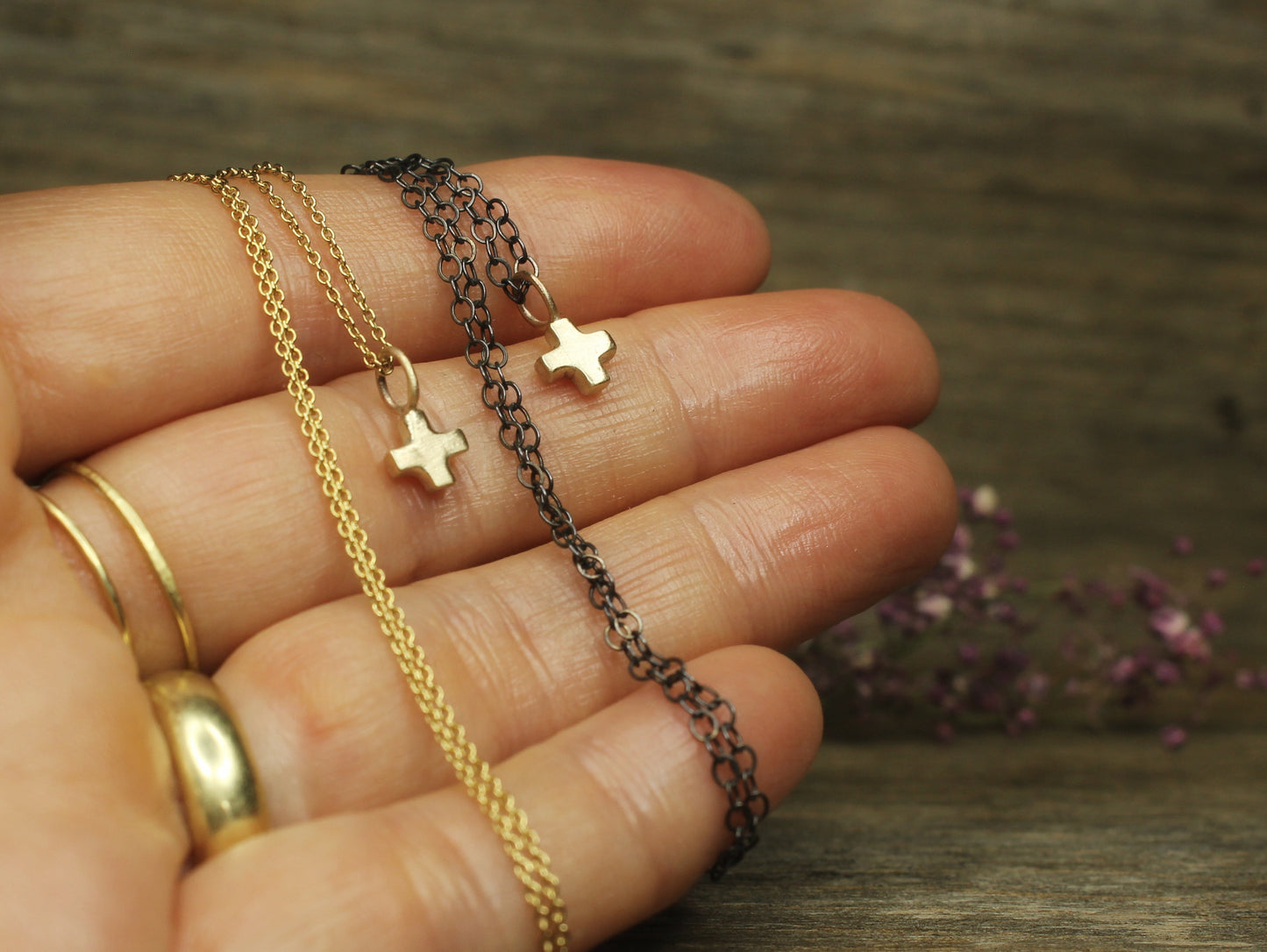 Shining Light Necklace in Solid Gold and Silver