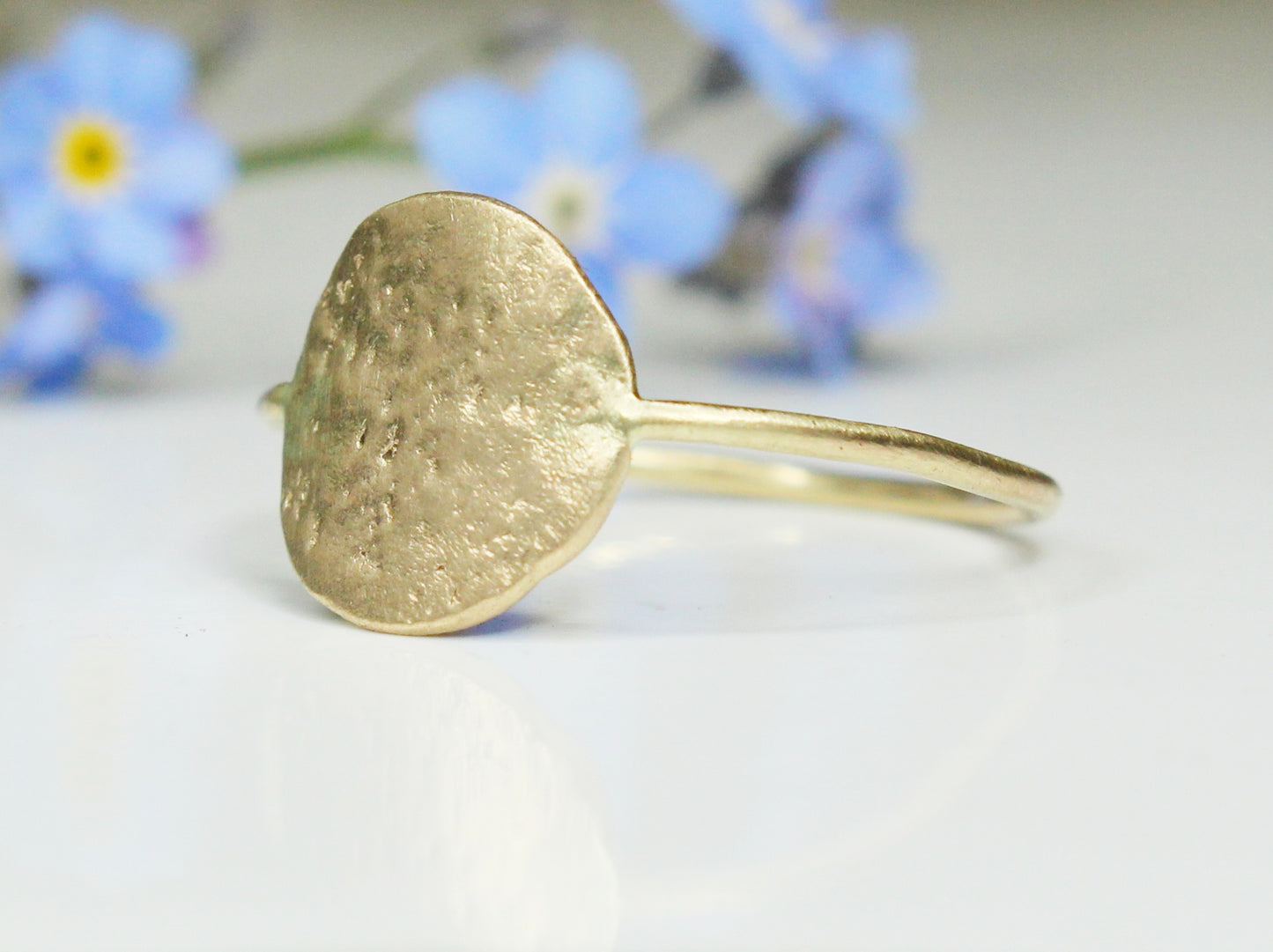 Bright Moon Ring in 9ct or 14ct or 18ct Gold