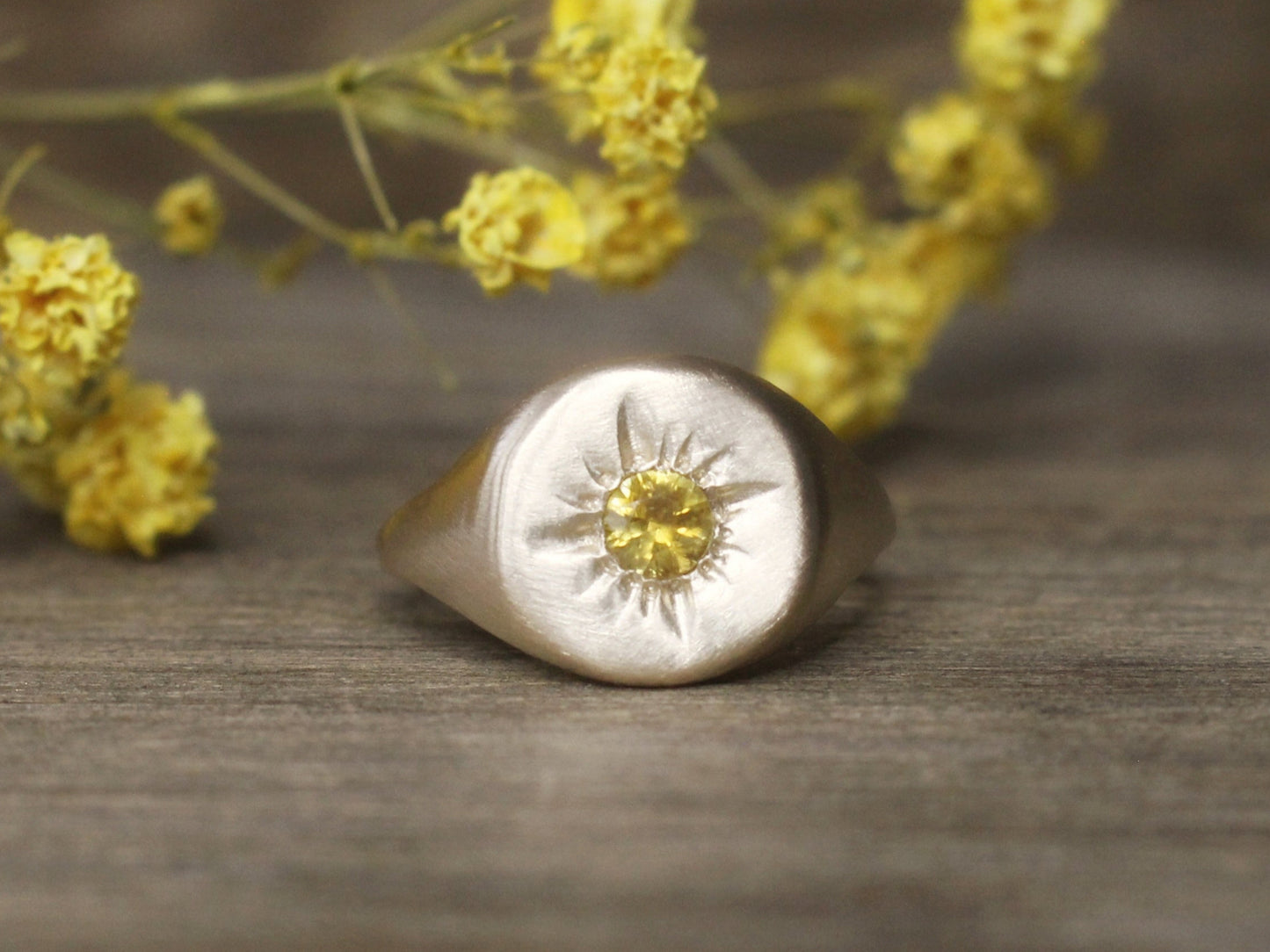 Sonnet Signet Ring in 9ct or 14ct or 18ct Solid Gold