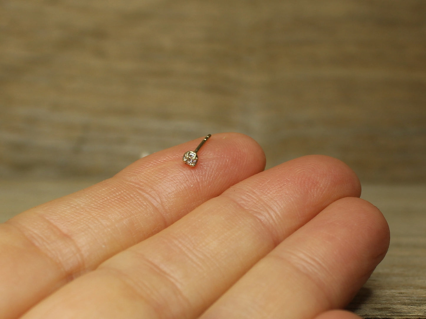 Tiny Sparkle Diamond Studs in Solid Gold and Ethical Diamond