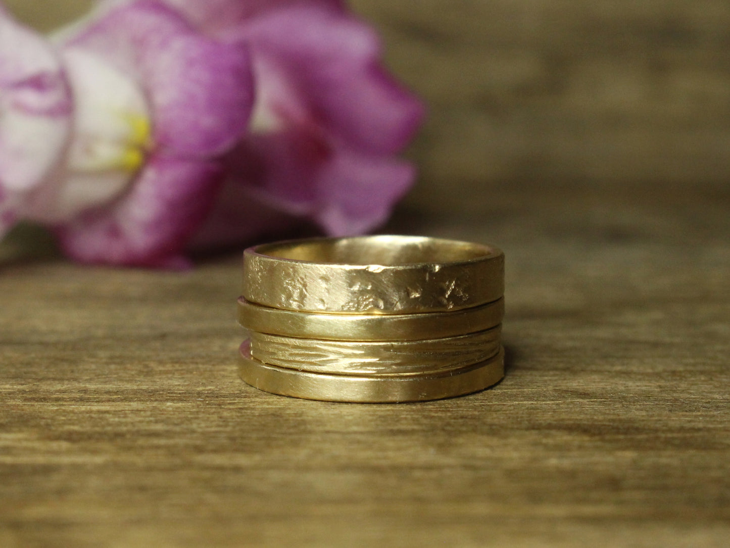 Rustic Band in 9ct or 14ct or 18ct Solid Gold