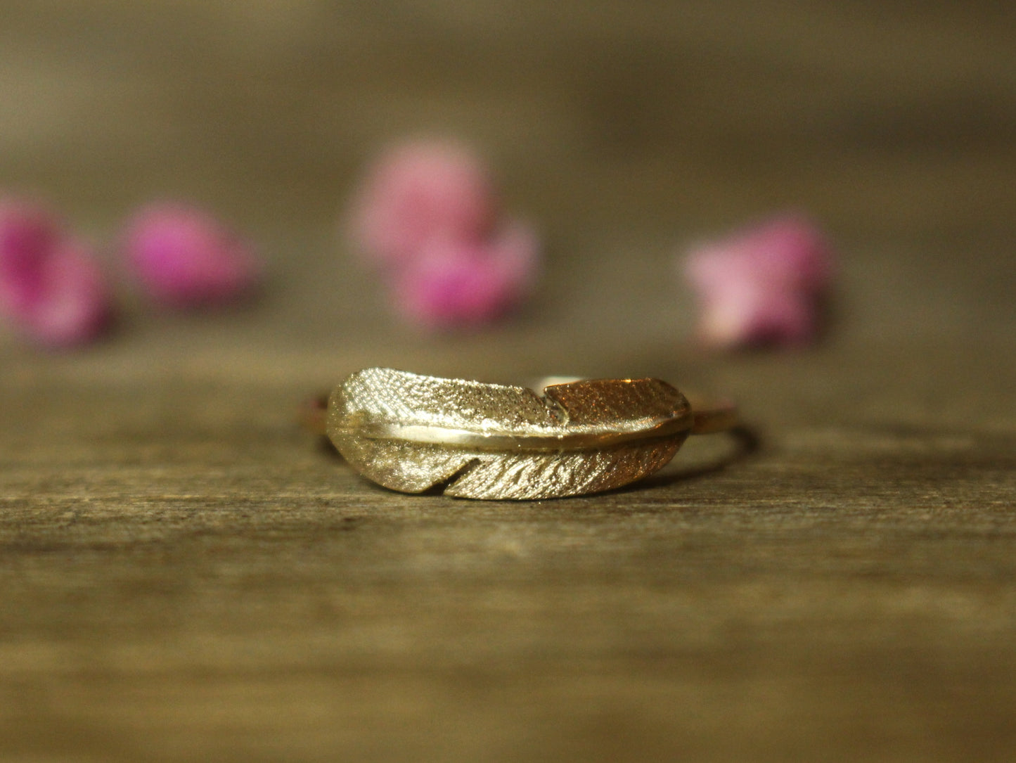 Feather Ring in 9ct or 14ct or 18ct Gold