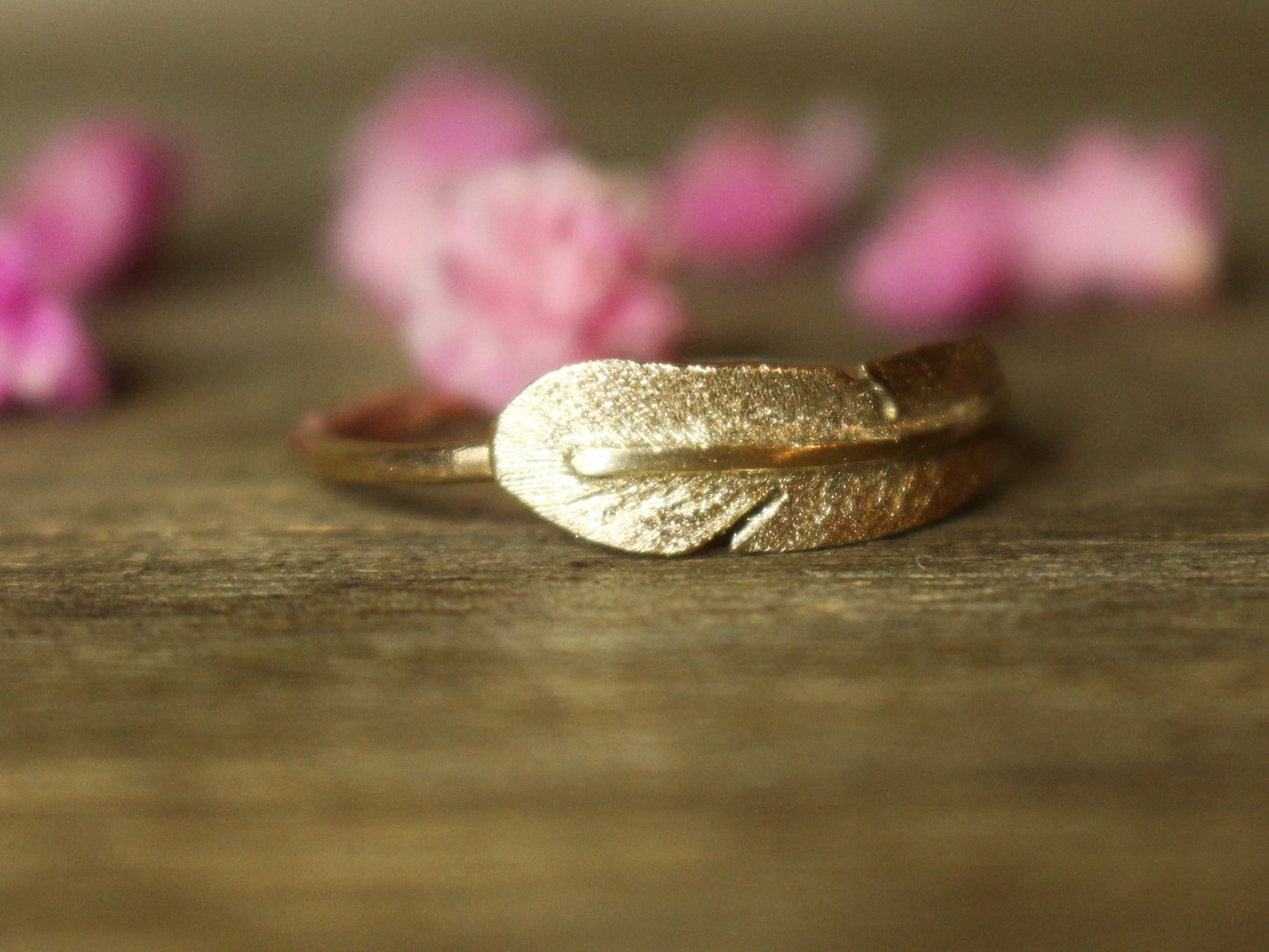 Feather Ring in 9ct or 14ct or 18ct Gold