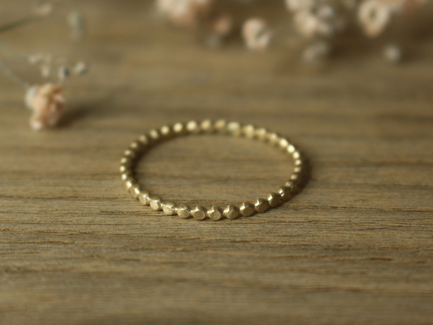Beady Ring in 9ct Solid Yellow Recycled Gold