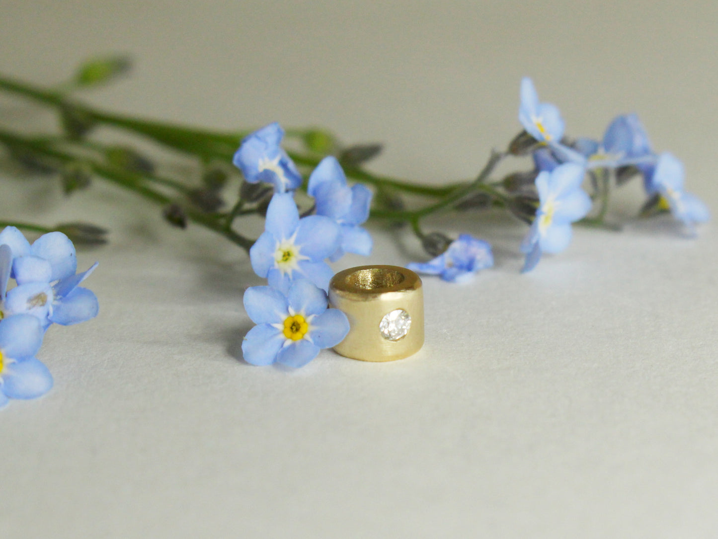 Little Cutie Bead Charm Spacer Gold & Gems