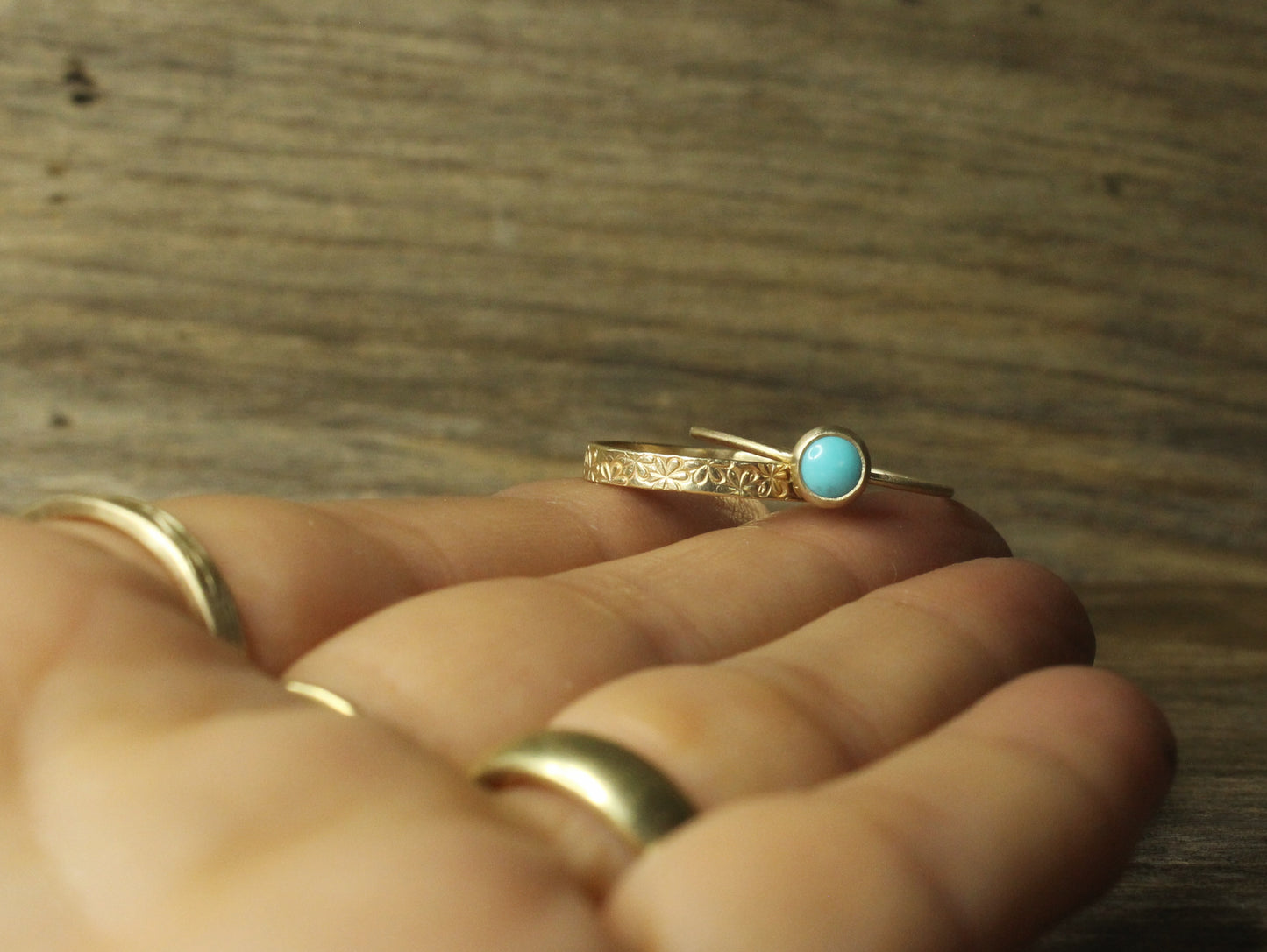 American Turquoise Ring in 9ct Gold