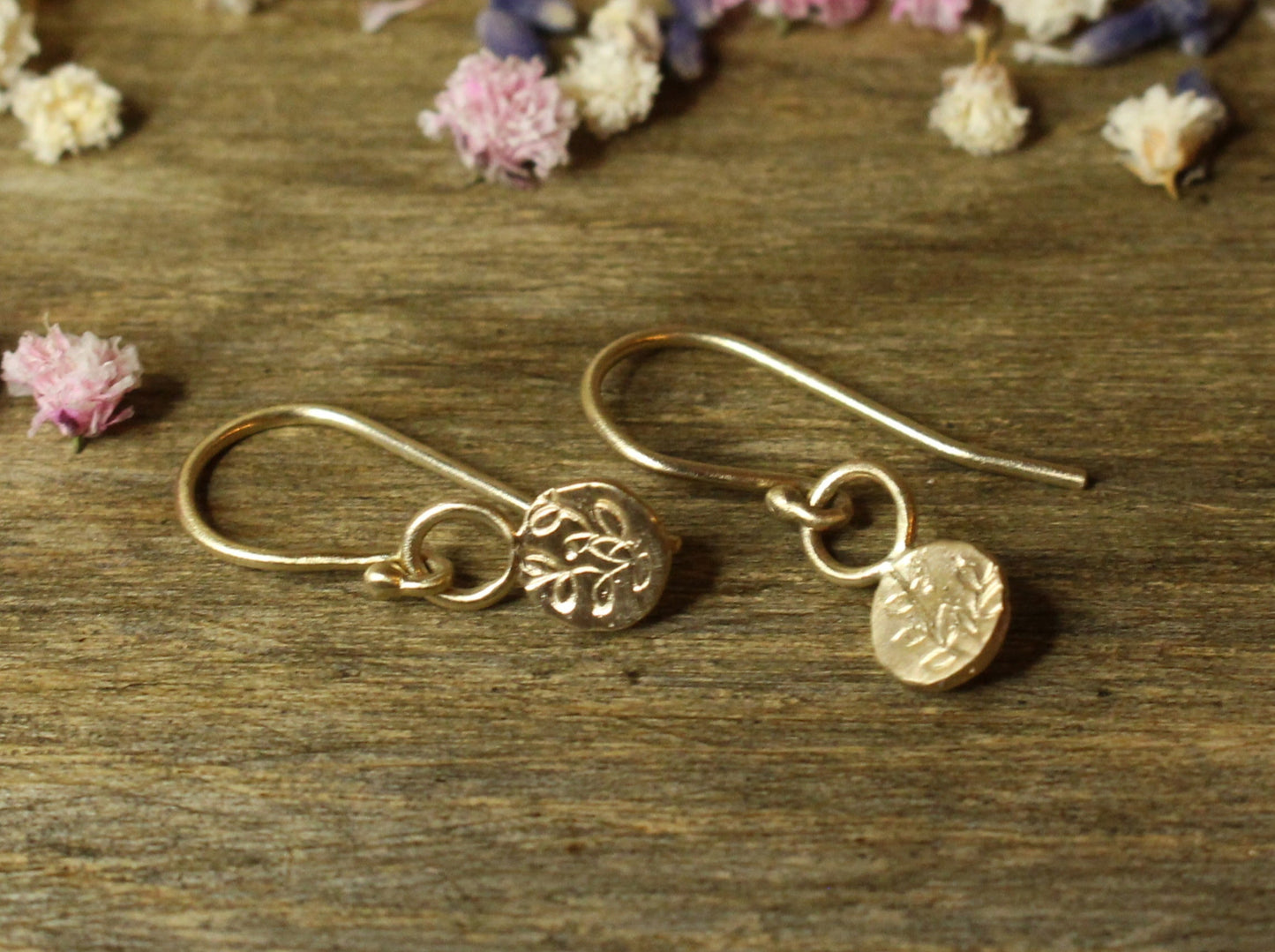 Wildflowers Dangly Earrings in 9ct or 14cr or 18ct Gold