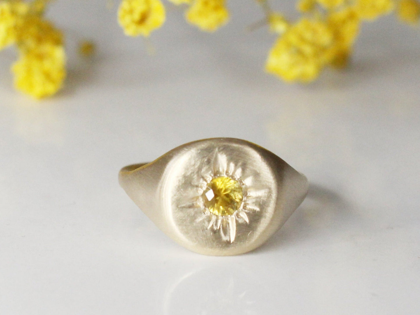 Sonnet Signet Ring in 9ct or 14ct or 18ct Solid Gold
