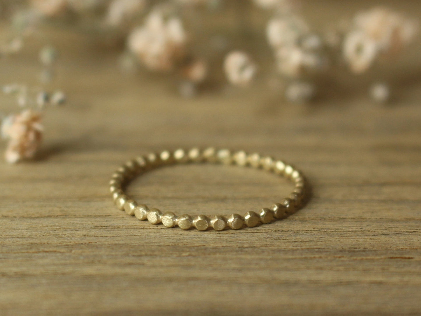 Beady Ring in 9ct Solid Yellow Recycled Gold