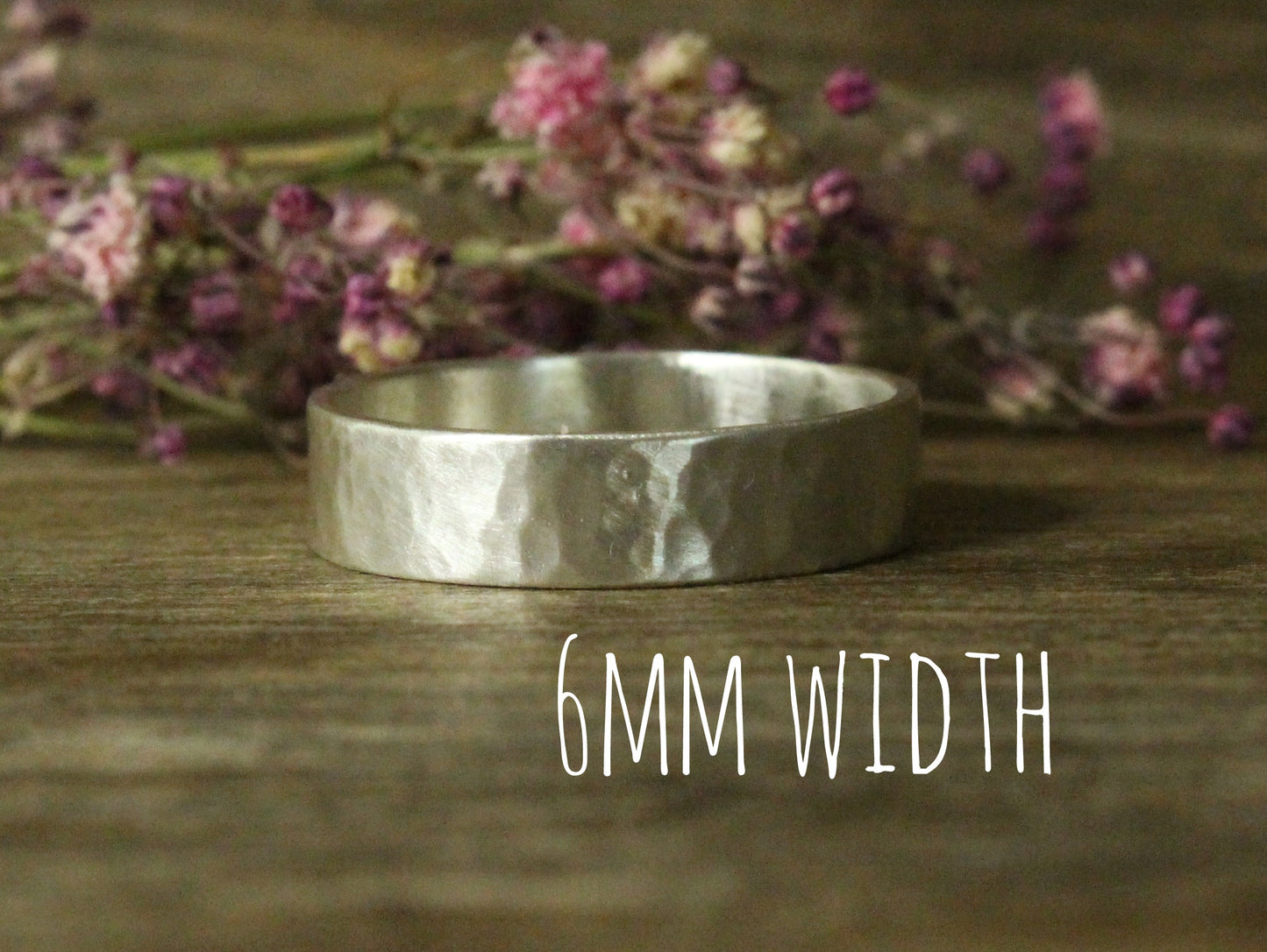 Hammered Band in Recycled Sterling Silver