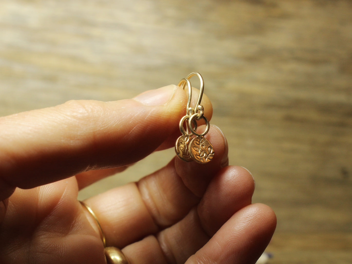 Wildflowers Dangly Earrings in 9ct or 14cr or 18ct Gold