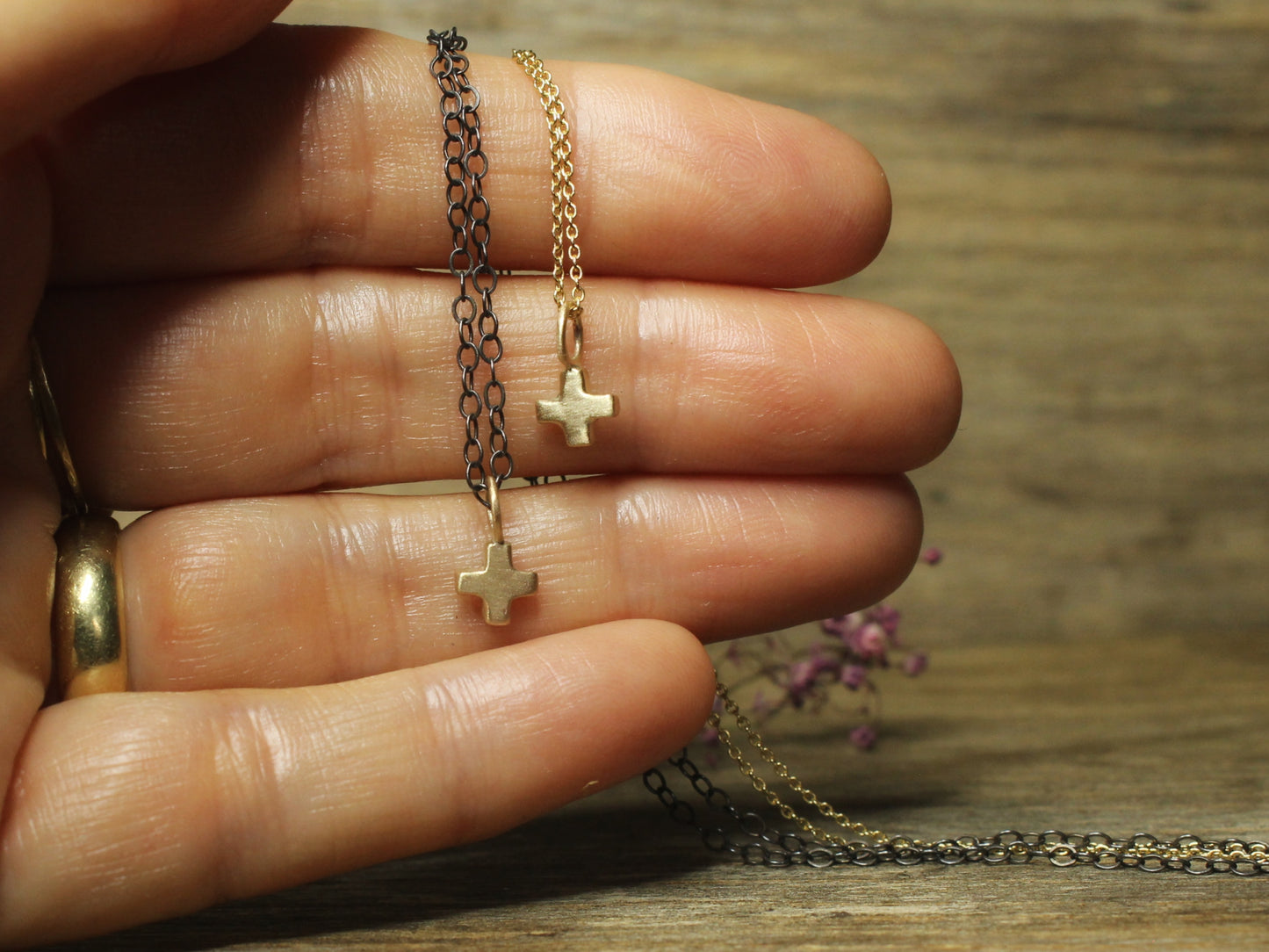 Shining Light Necklace in Solid Gold and Silver