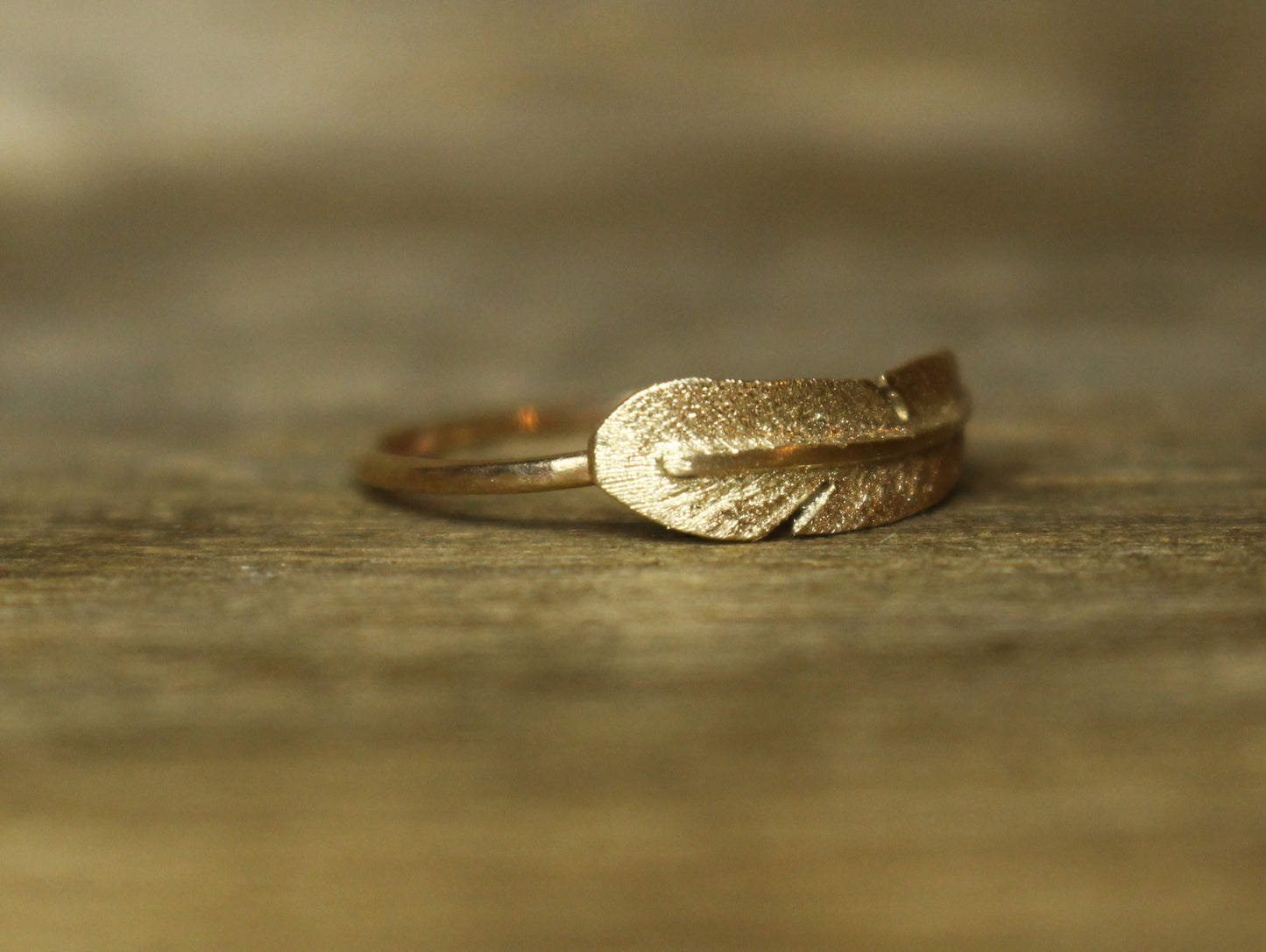 Feather Ring in 9ct or 14ct or 18ct Gold