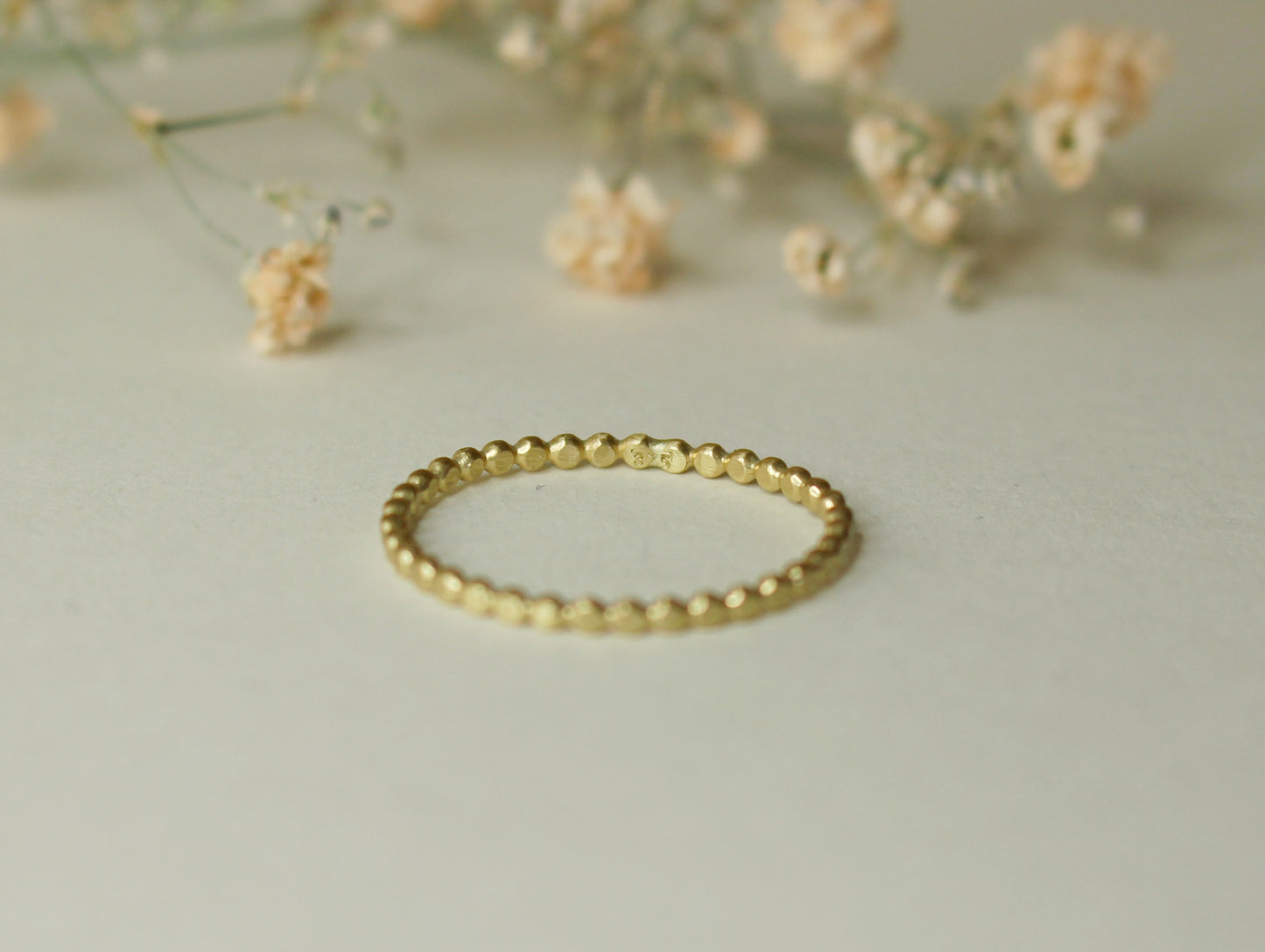 Beady Ring in 9ct Solid Yellow Recycled Gold