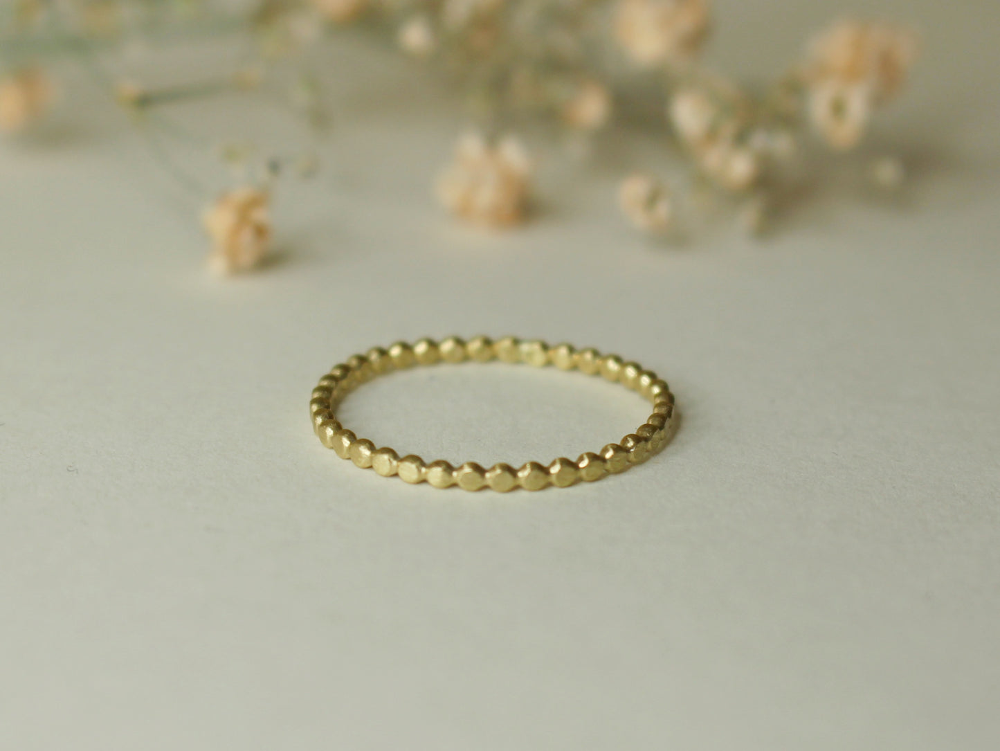 Beady Ring in 9ct Solid Yellow Recycled Gold