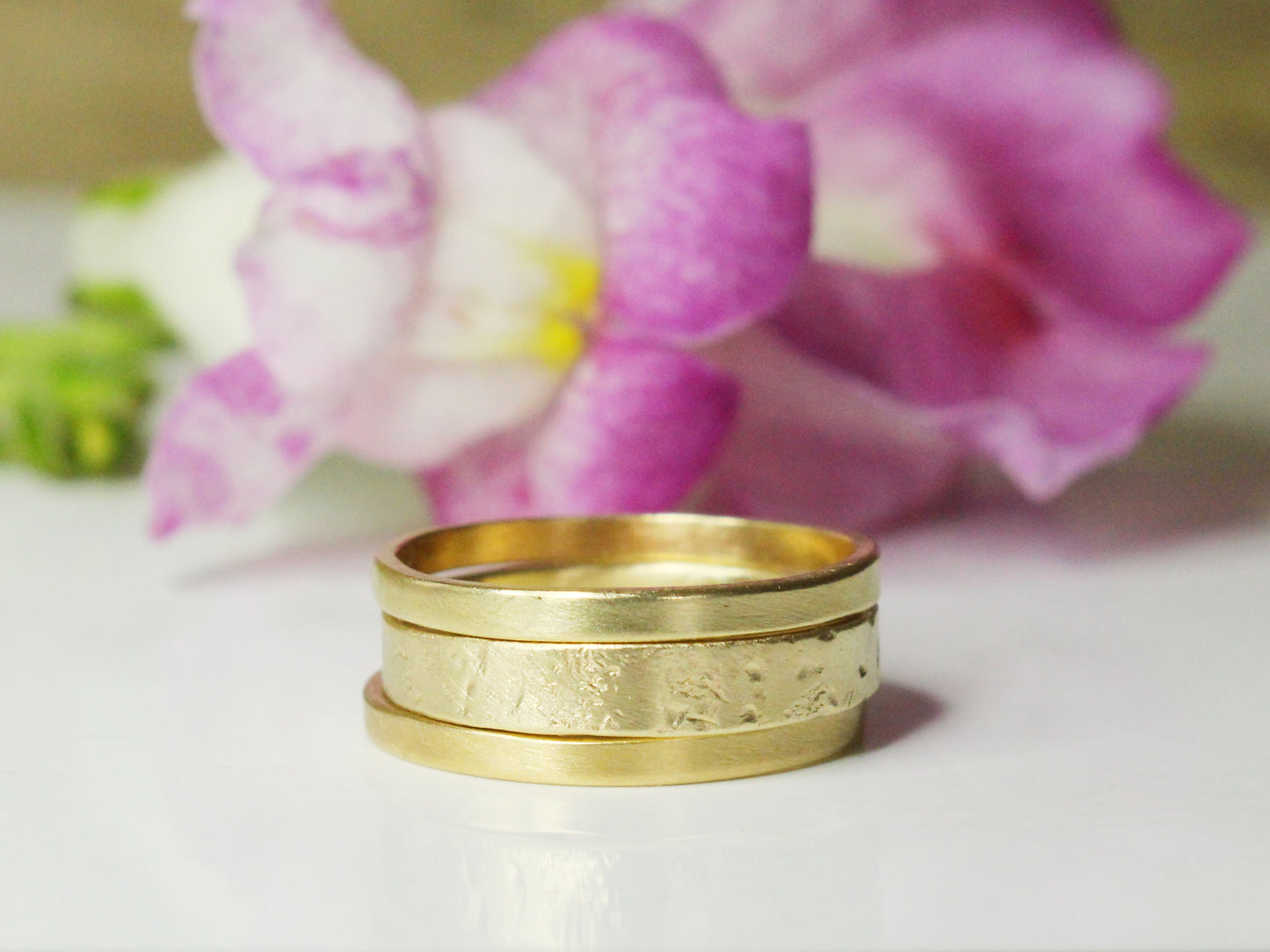 Rustic Band in 9ct or 14ct or 18ct Solid Gold