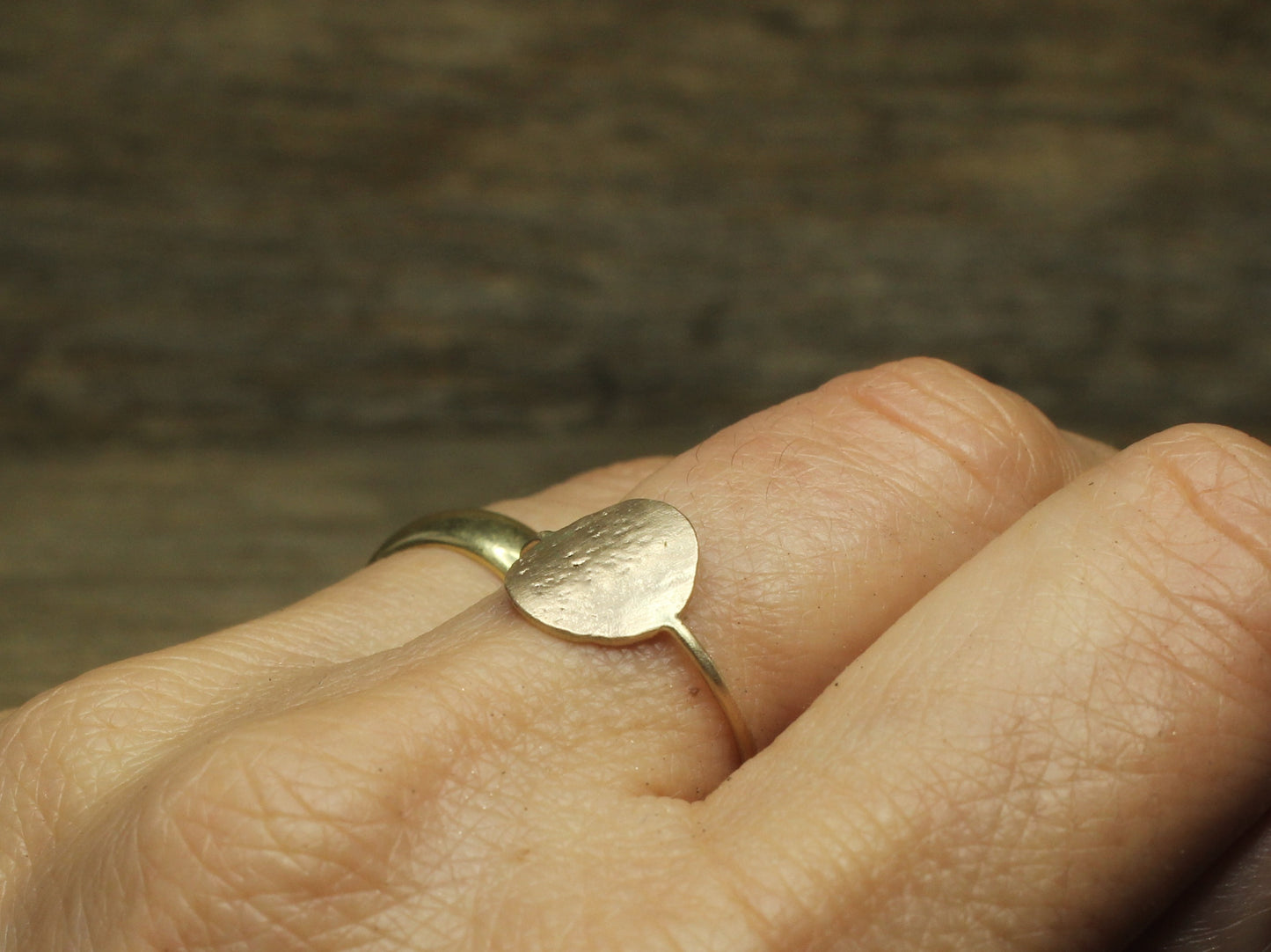 Bright Moon Ring in 9ct or 14ct or 18ct Gold