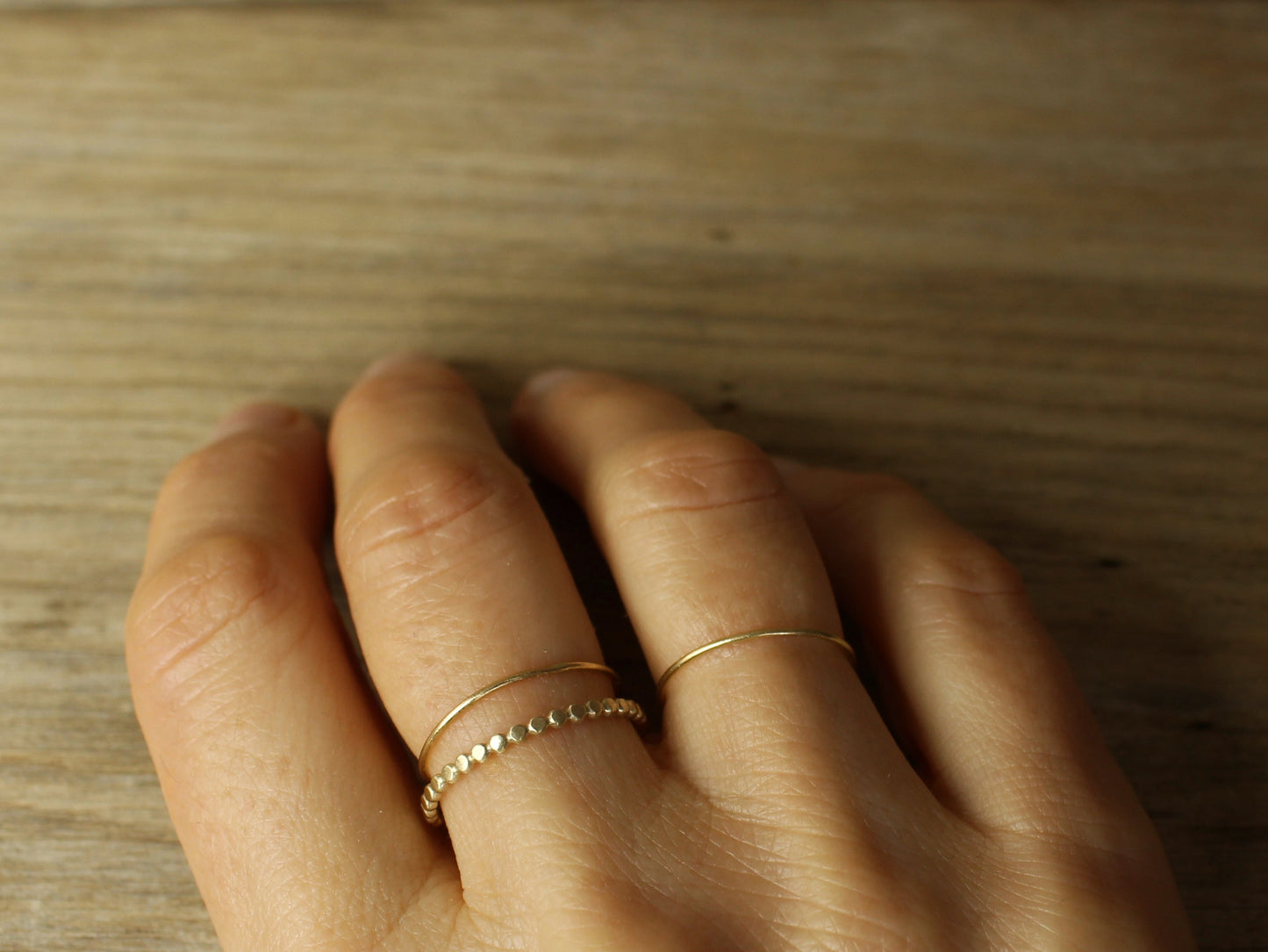 Beady Ring in 9ct Solid Yellow Recycled Gold