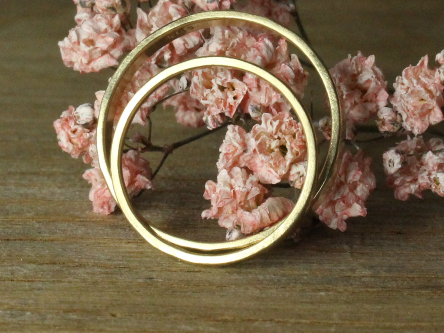 Hammered Band Set of Two - 1.5mm & 3mm or 4mm