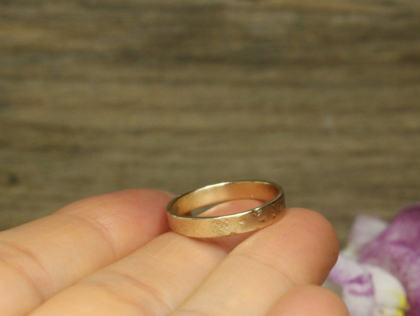 Rustic Band in 9ct or 14ct or 18ct Solid Gold