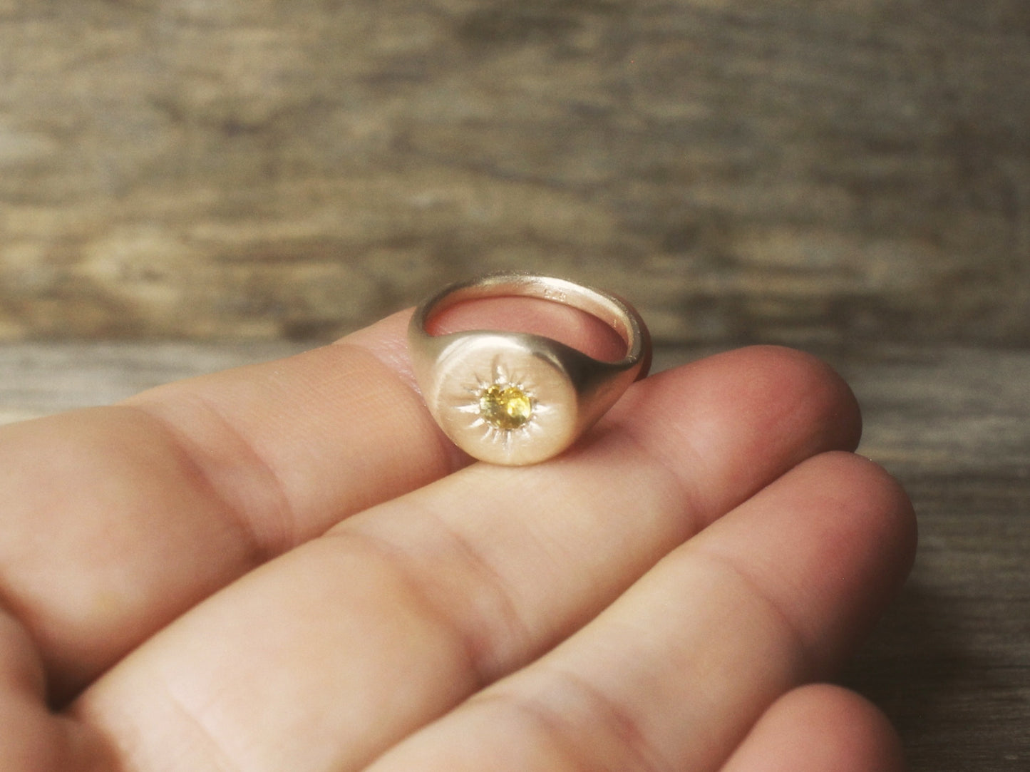 Sonnet Signet Ring in 9ct or 14ct or 18ct Solid Gold