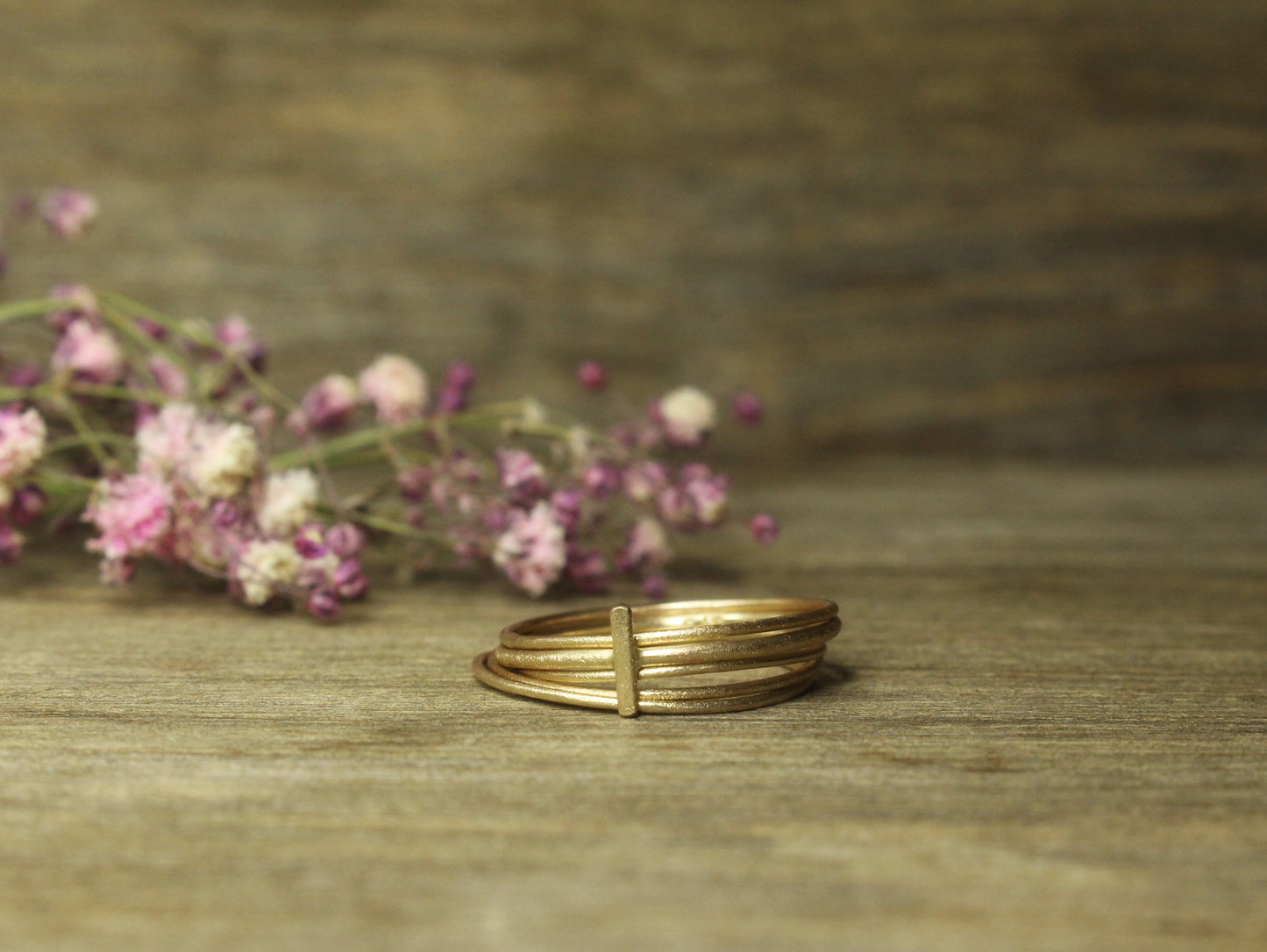 Faith Hope and Love Rings in Solid Yellow Gold