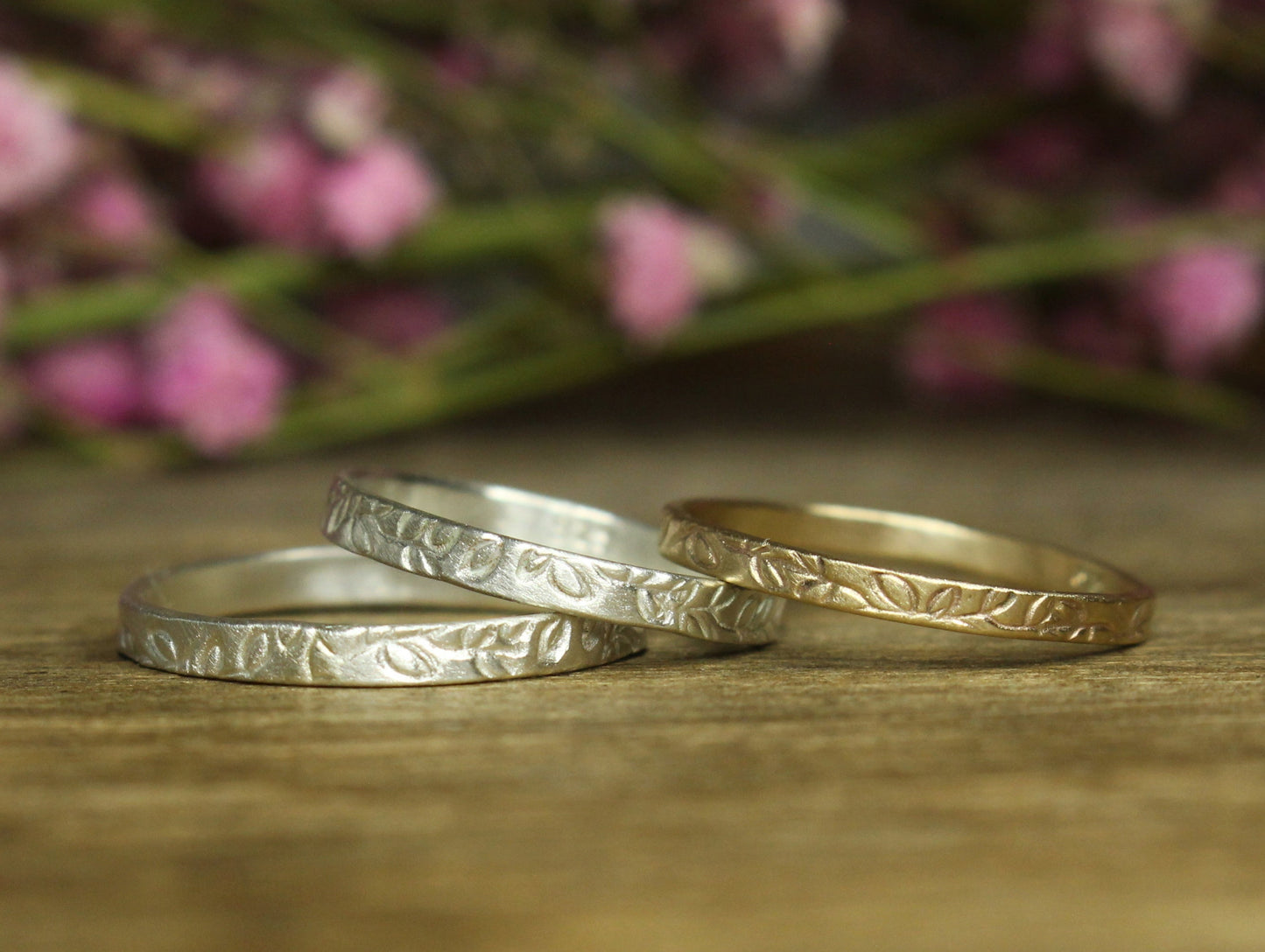 Wildflowers Band in Recycled Sterling Silver