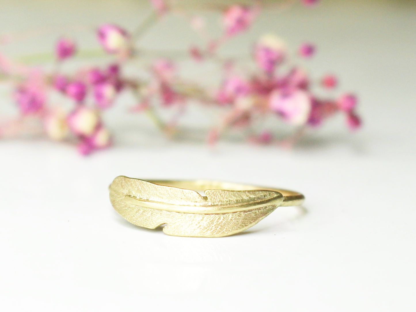 Feather Ring in 9ct or 14ct or 18ct Gold