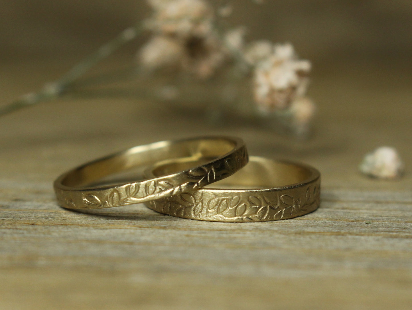 Wildflowers Band in 9ct or 14ct or 18ct Gold