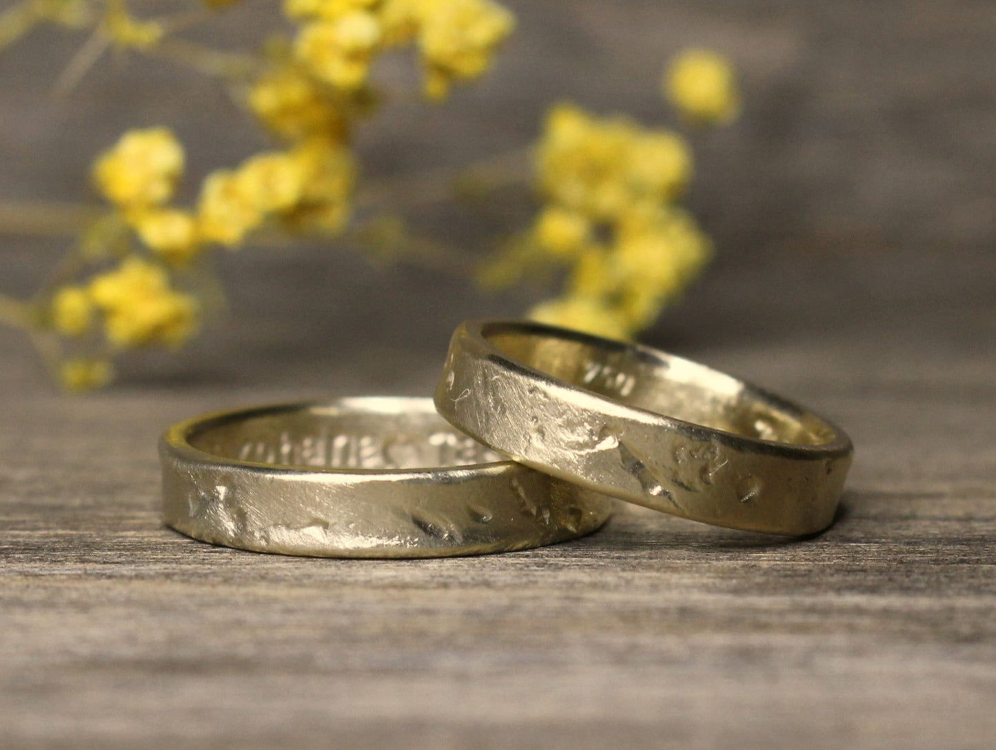 Rustic Thick Band in 8ct or 14ct or 18ct Solid Gold
