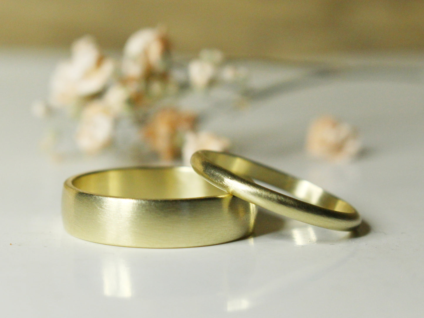 My Love Set of Two in Solid Gold with Diamond