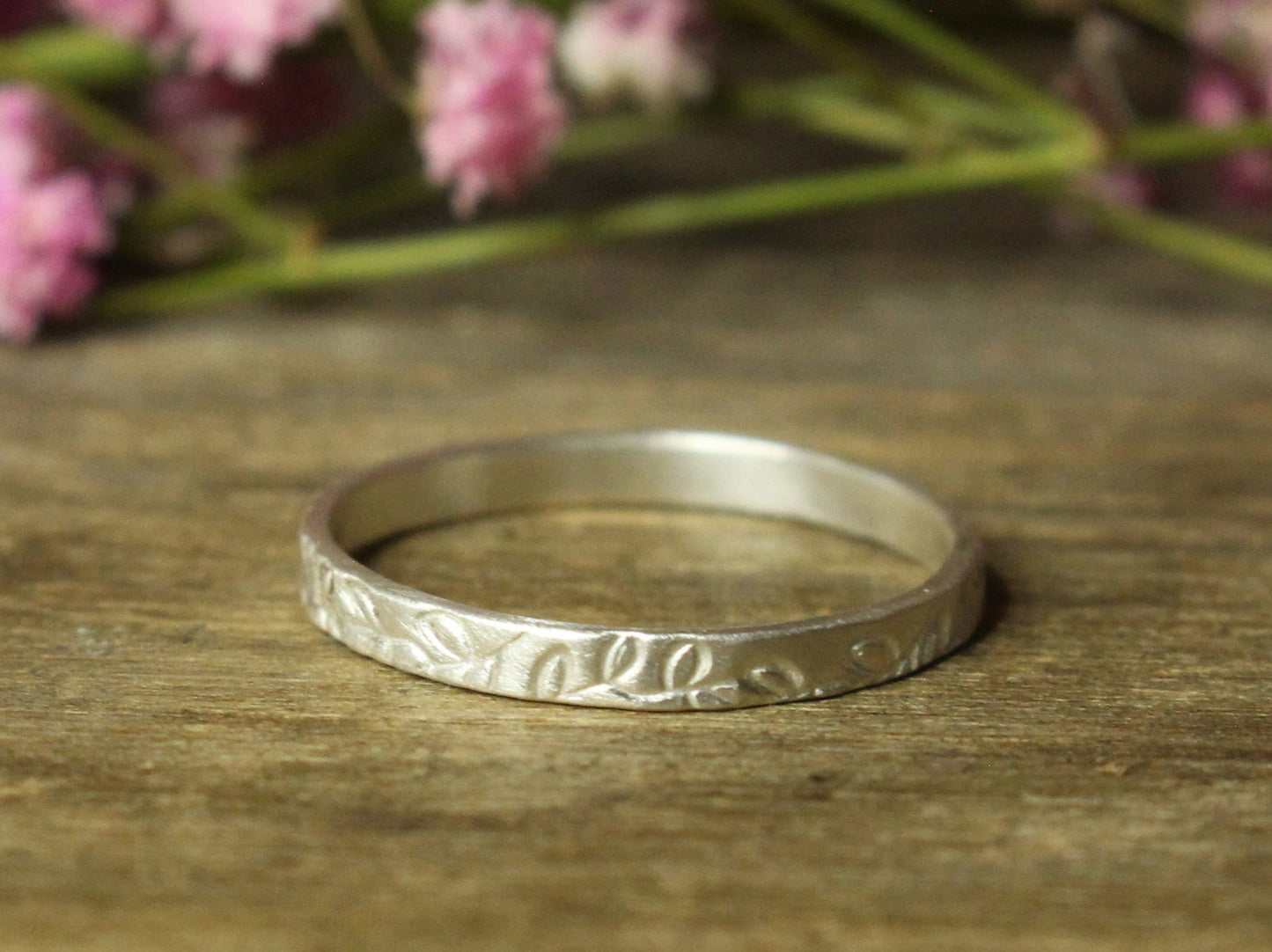 Wildflowers Band in Recycled Sterling Silver