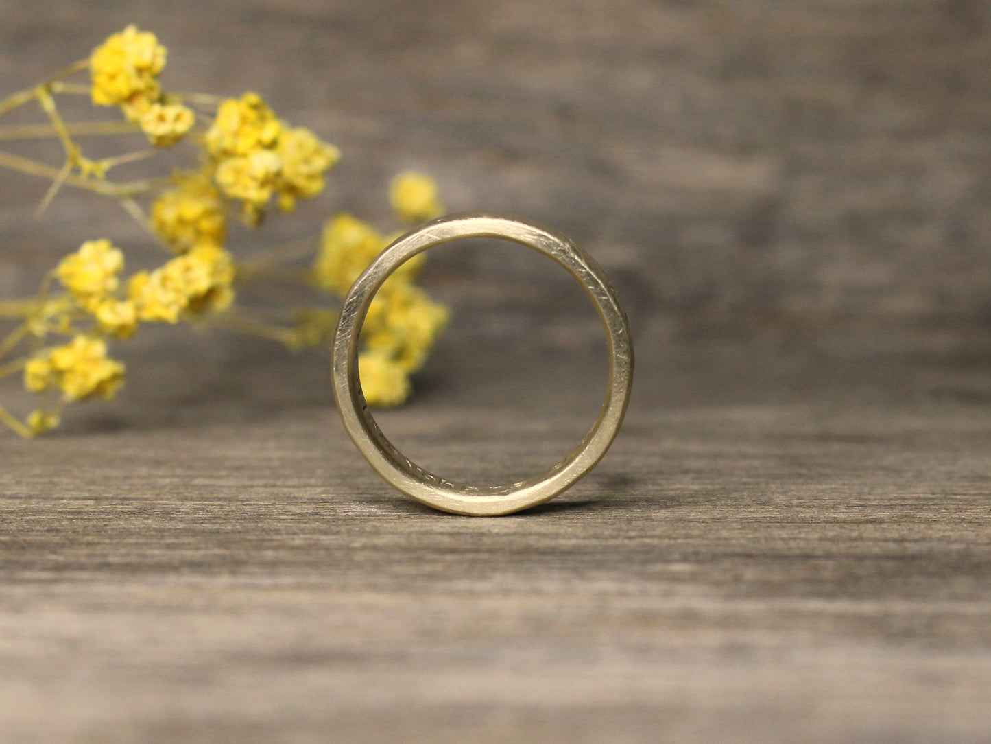 Rustic Strong Band in 8ct or 14ct or 18ct Solid Gold