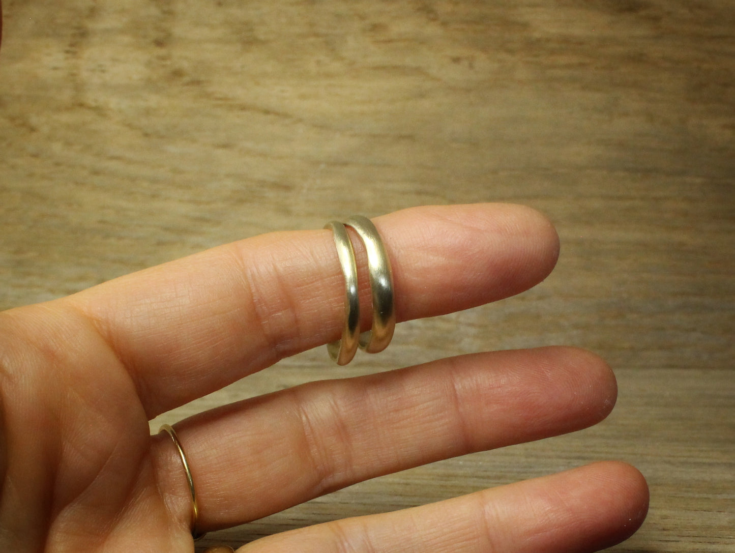 Artefact Band Set of Two in Solid Gold