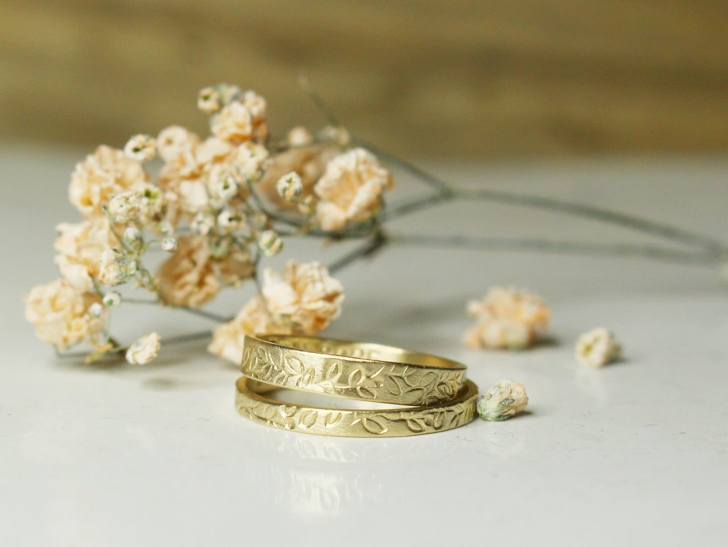 Wildflowers Band in 9ct or 14ct or 18ct Gold
